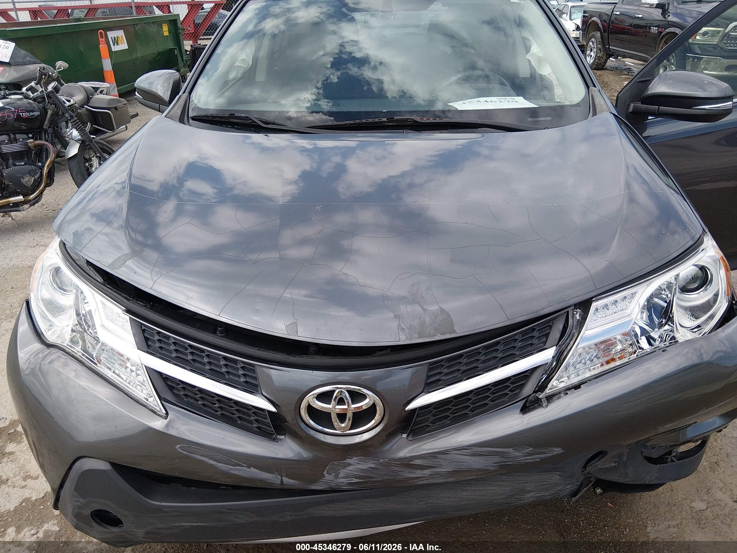 2013 Toyota Rav4 Xle Gray vin: JTMRFREV3DD003715