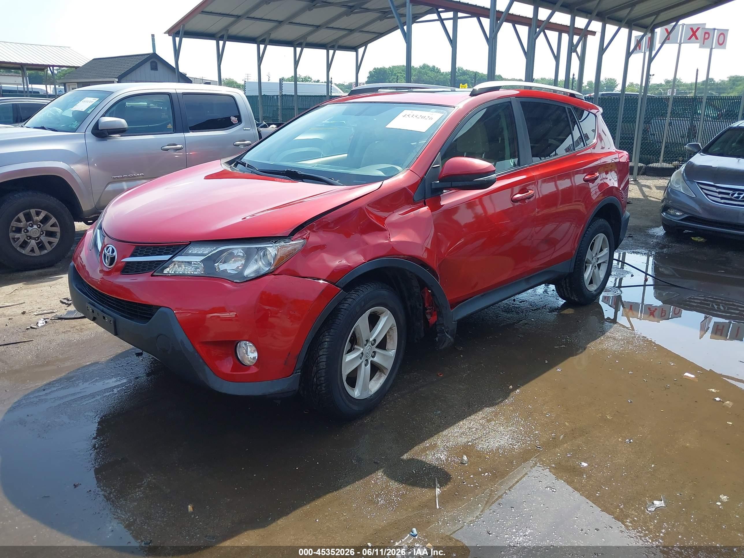 2013 Toyota Rav4 Xle Red vin: JTMRFREV3DD029800