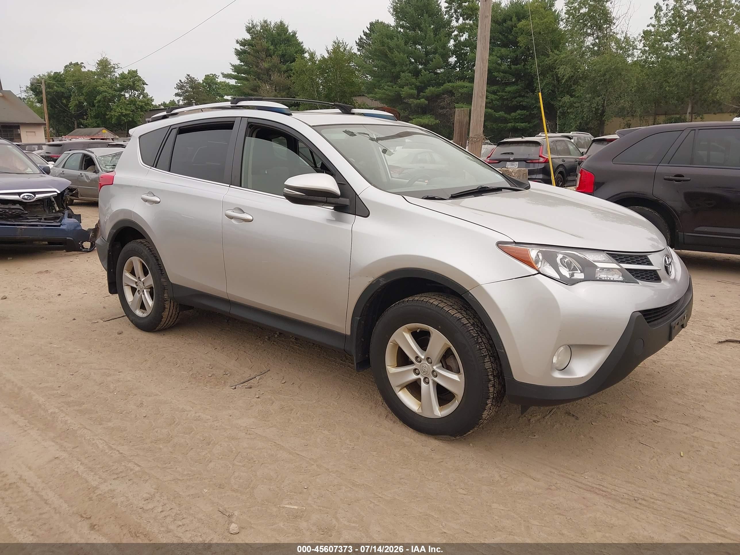 2013 Toyota Rav4 Xle Silver vin: JTMRFREV3DD040571