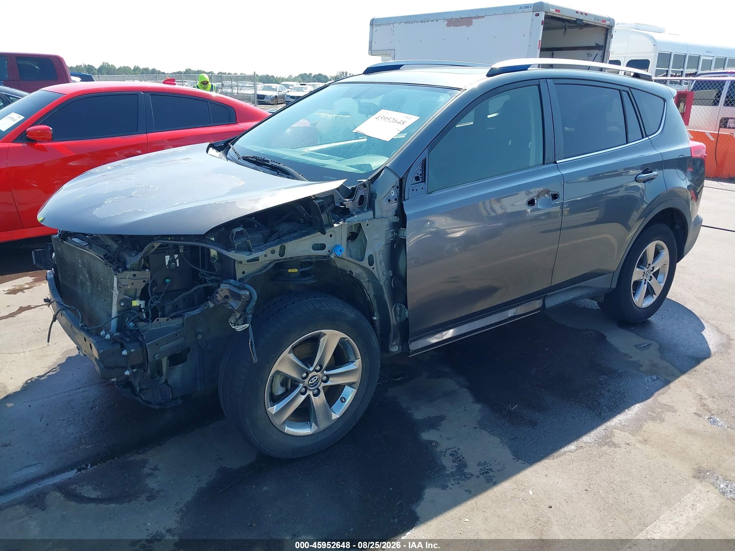 2015 Toyota Rav4 Xle Серый vin: JTMRFREV3FD122965