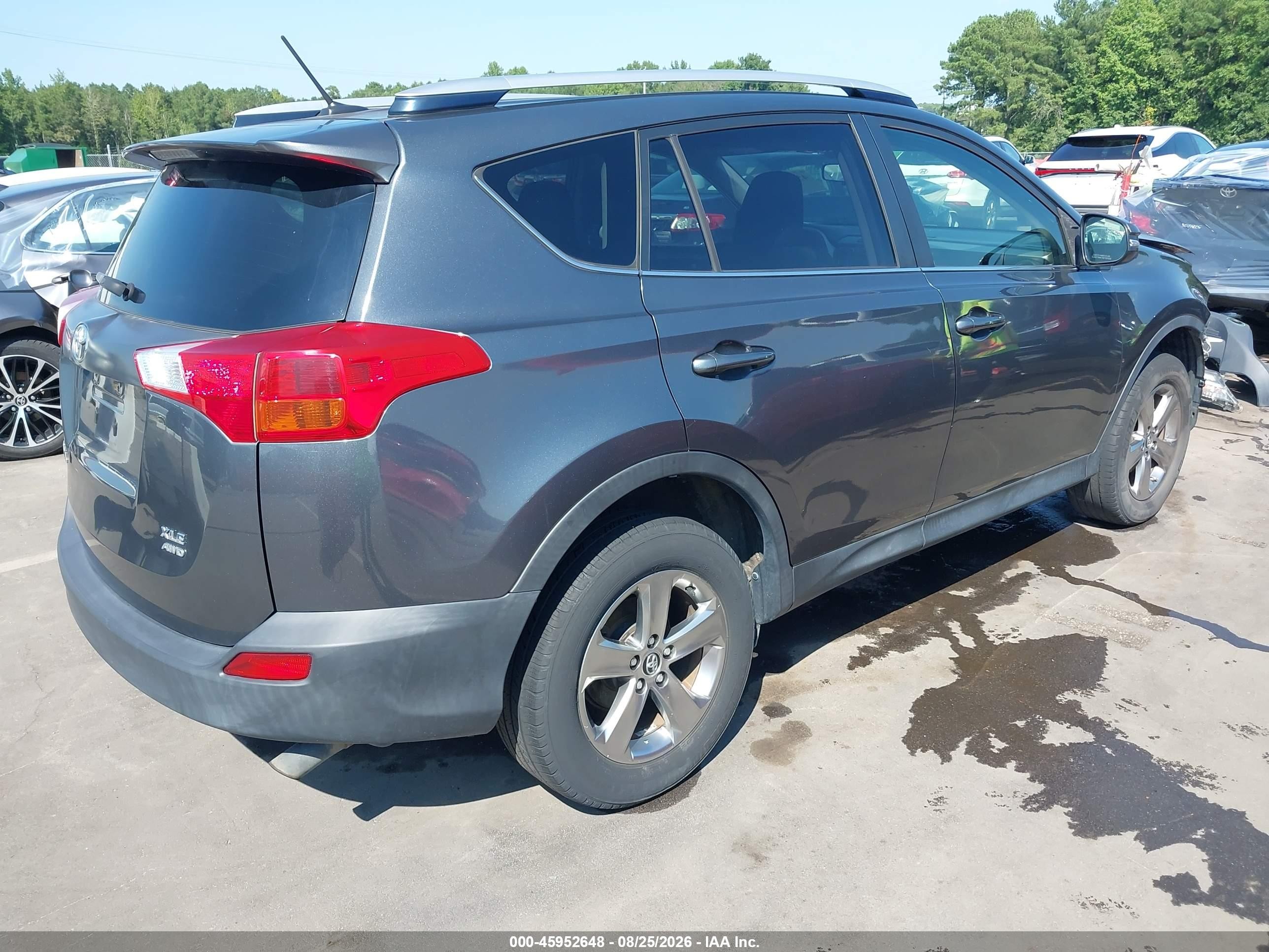 2015 Toyota Rav4 Xle Серый vin: JTMRFREV3FD122965