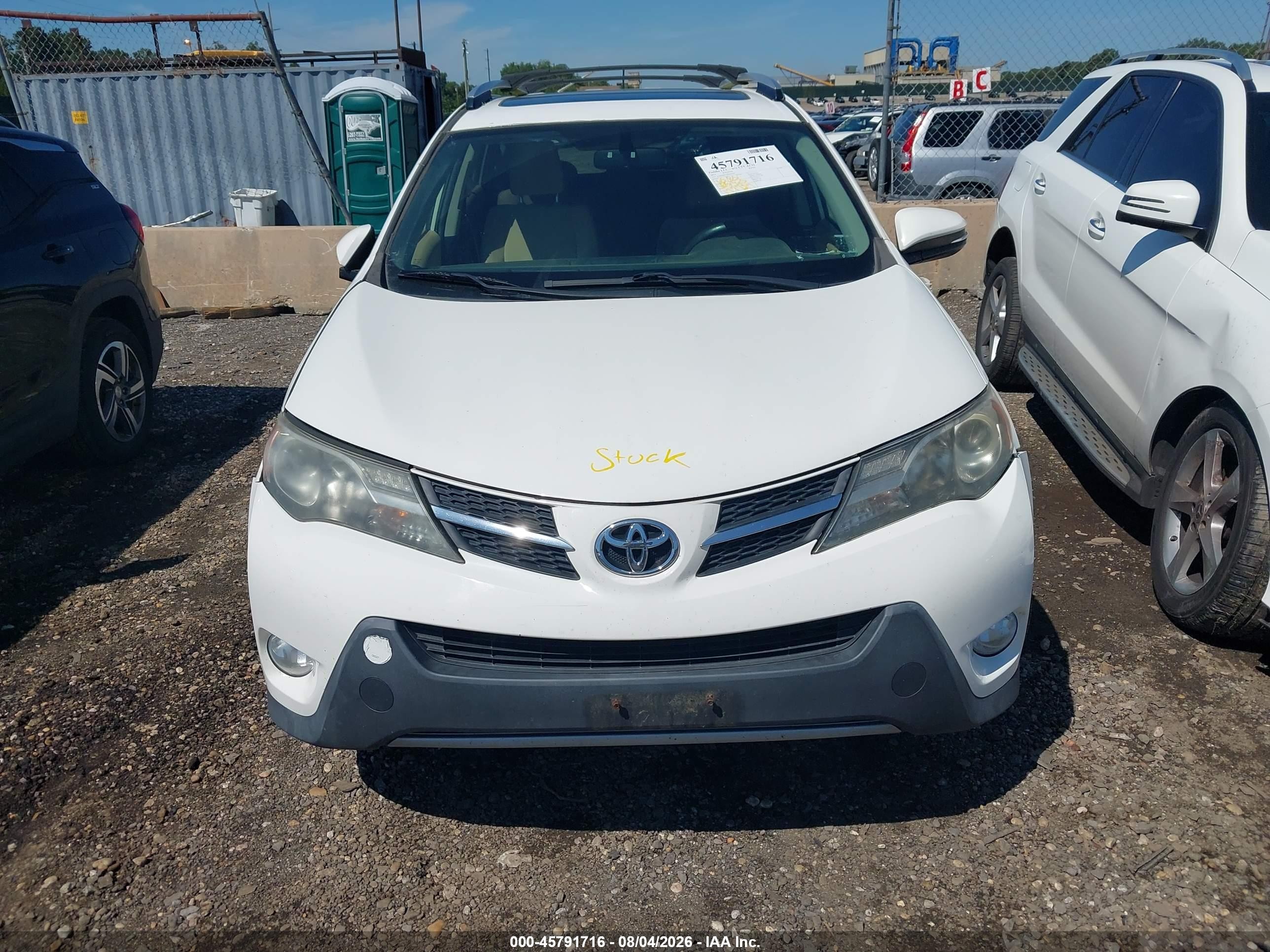 2013 Toyota Rav4 Xle White vin: JTMRFREV4D5027418