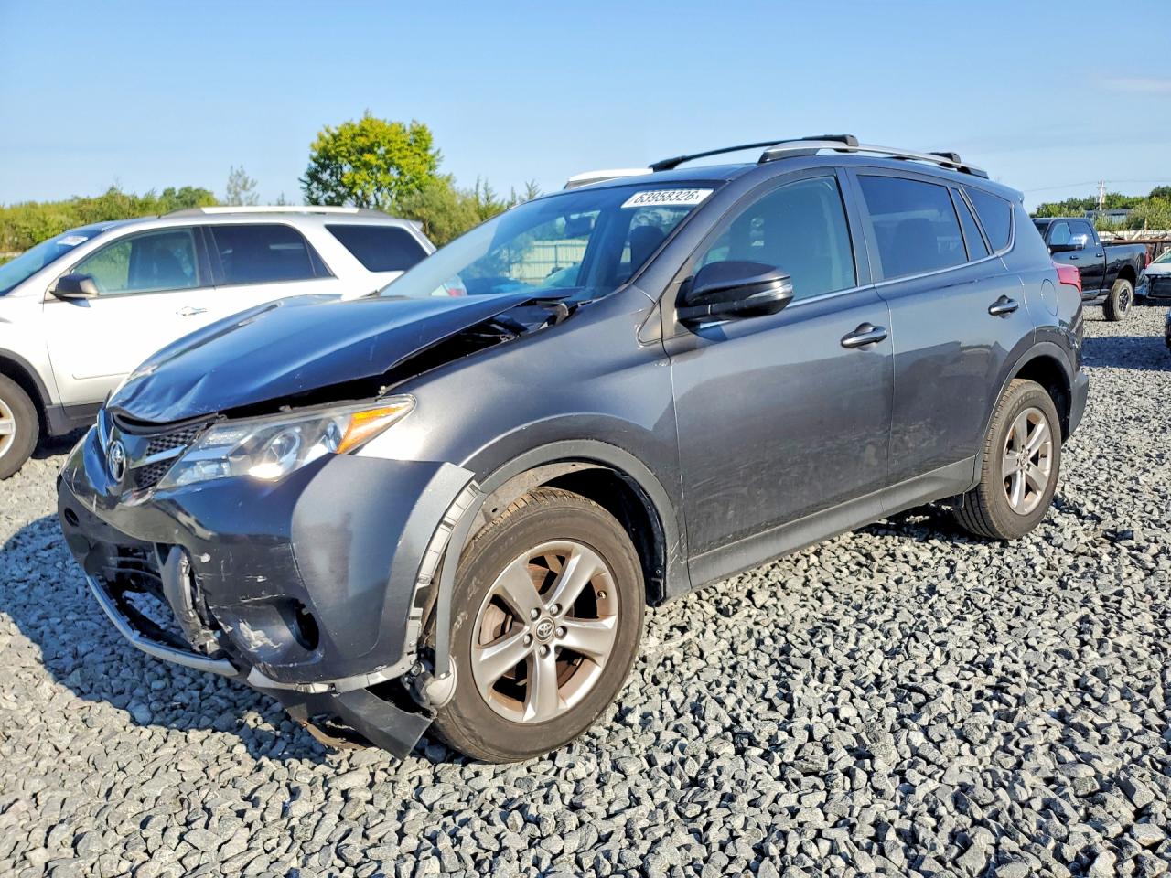2015 Toyota Rav4 Xle Gray vin: JTMRFREV4FD110467