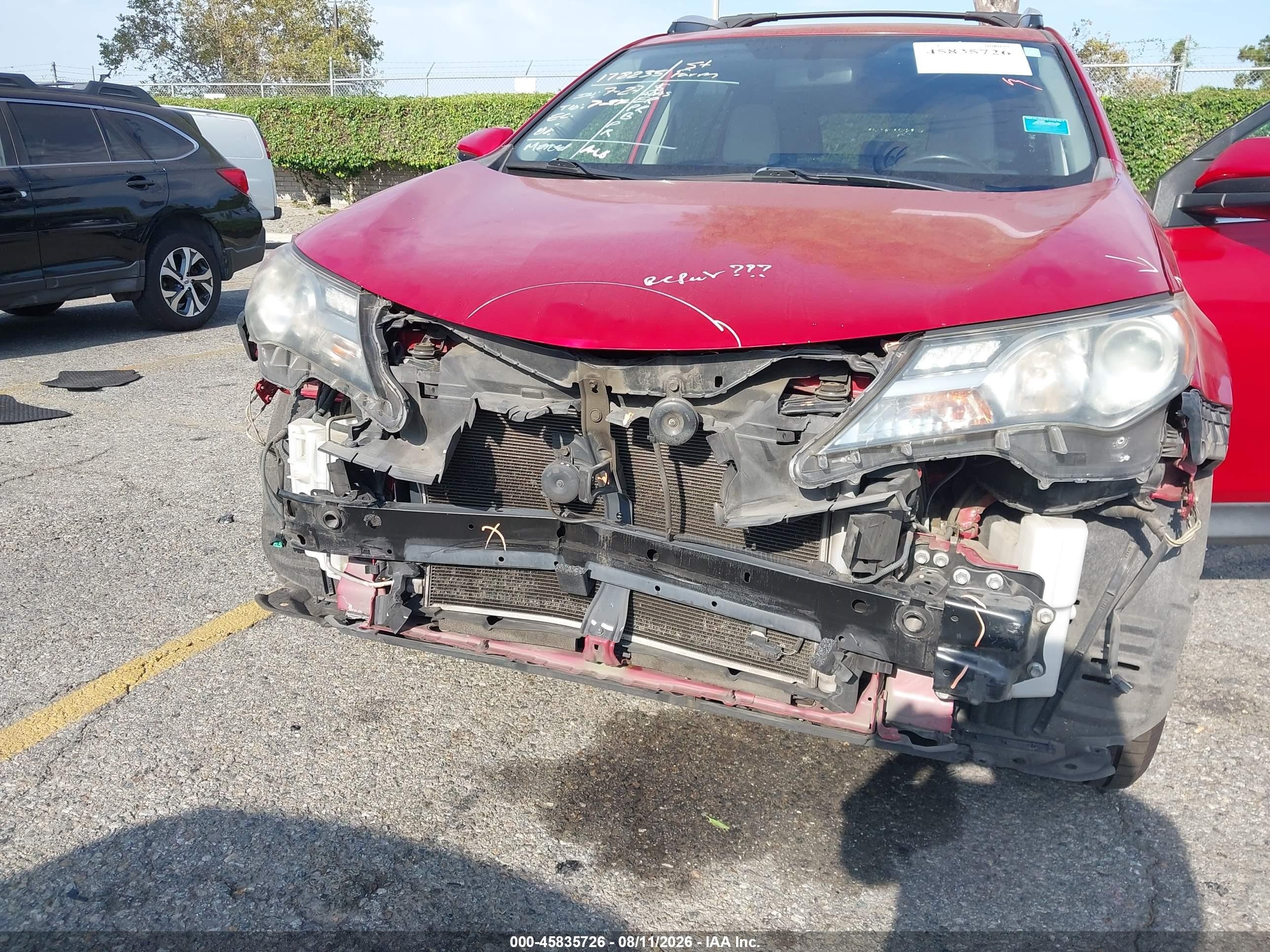 2015 Toyota Rav4 Xle Burgundy vin: JTMRFREV4FD113000