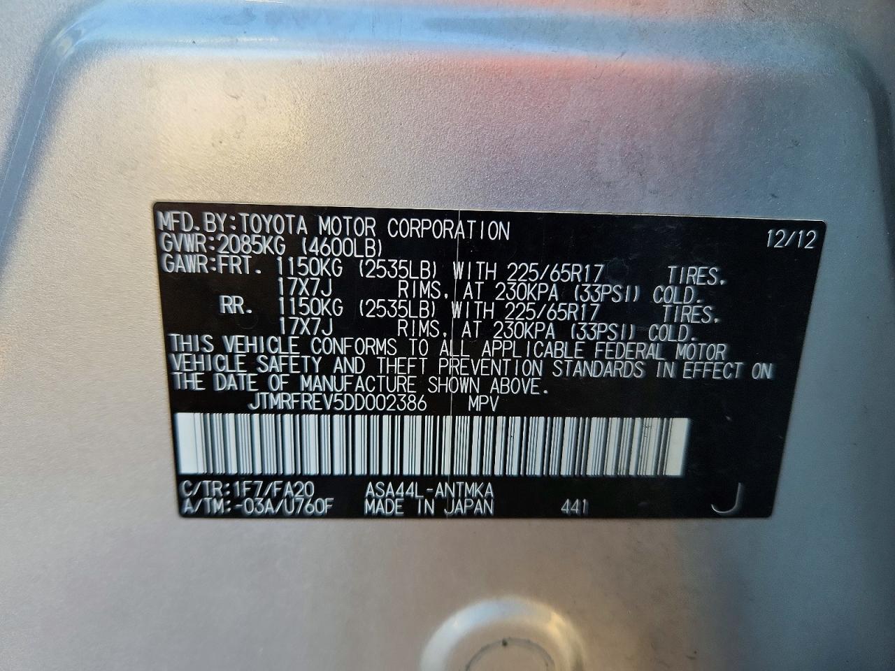 2013 Toyota Rav4 Xle Silver vin: JTMRFREV5DD002386