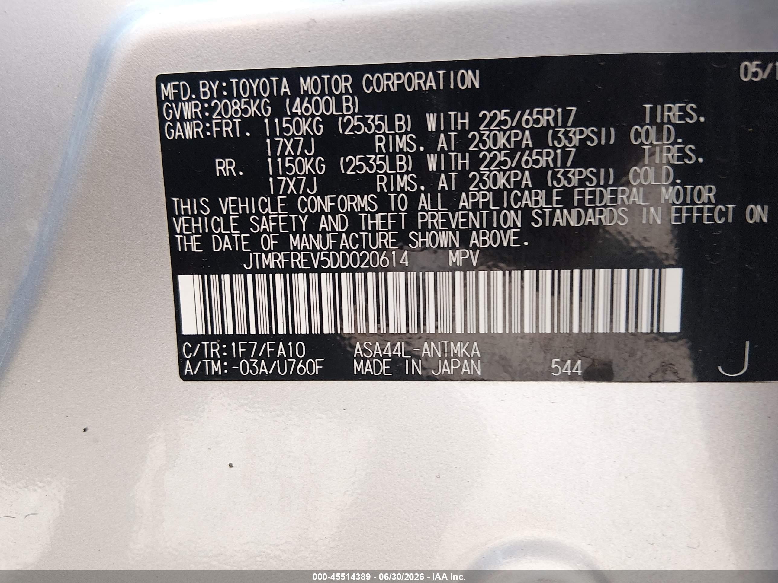 2013 Toyota Rav4 Xle Silver vin: JTMRFREV5DD020614