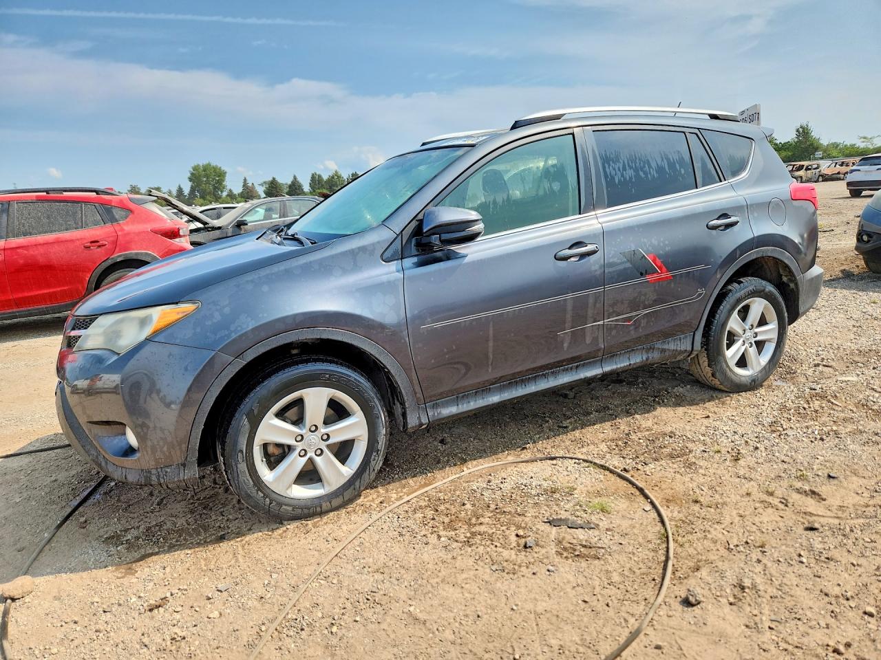 2014 Toyota Rav4 Xle Gray vin: JTMRFREV5ED091071