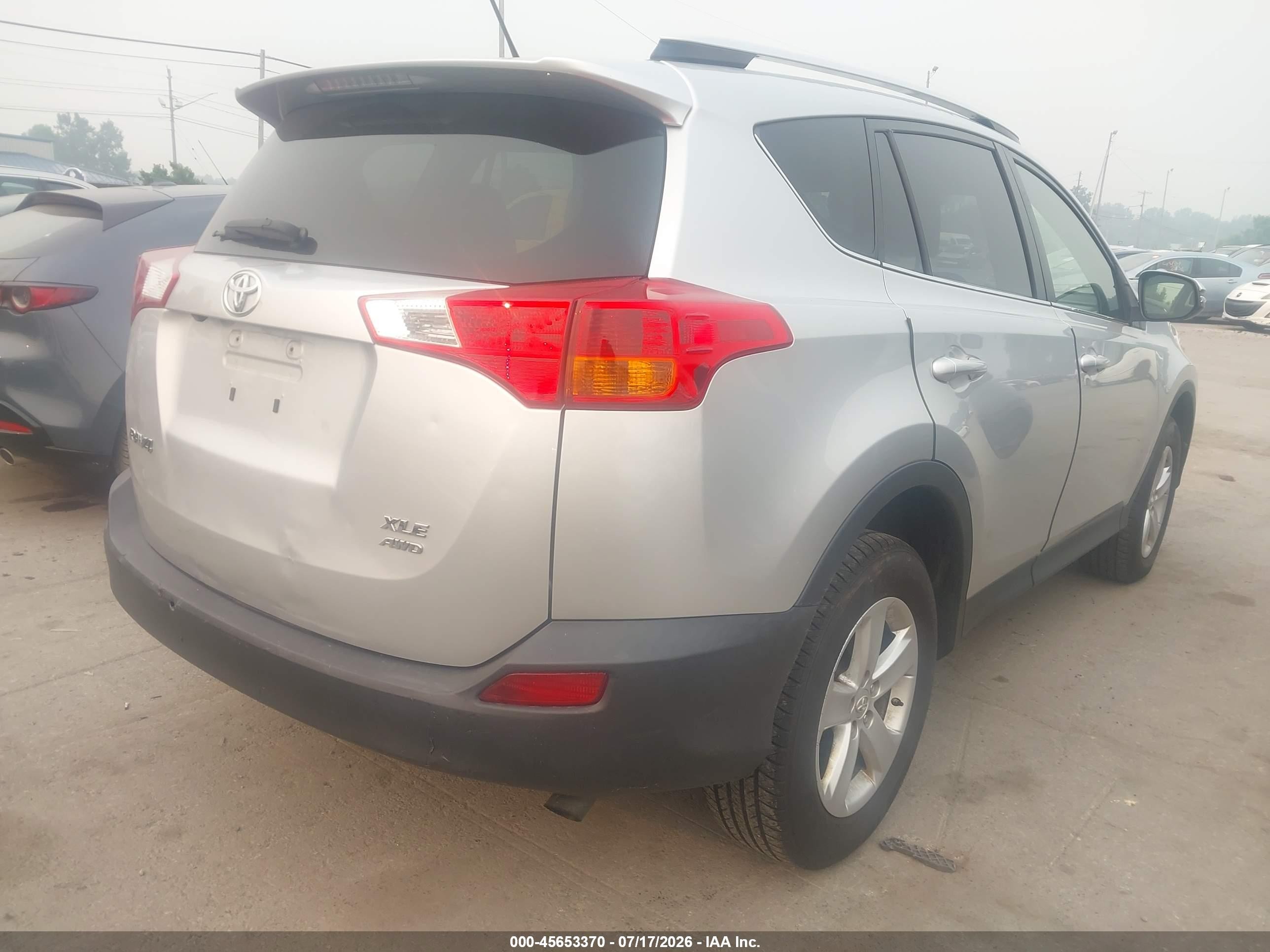 2013 Toyota Rav4 Xle Silver vin: JTMRFREV6D5005274