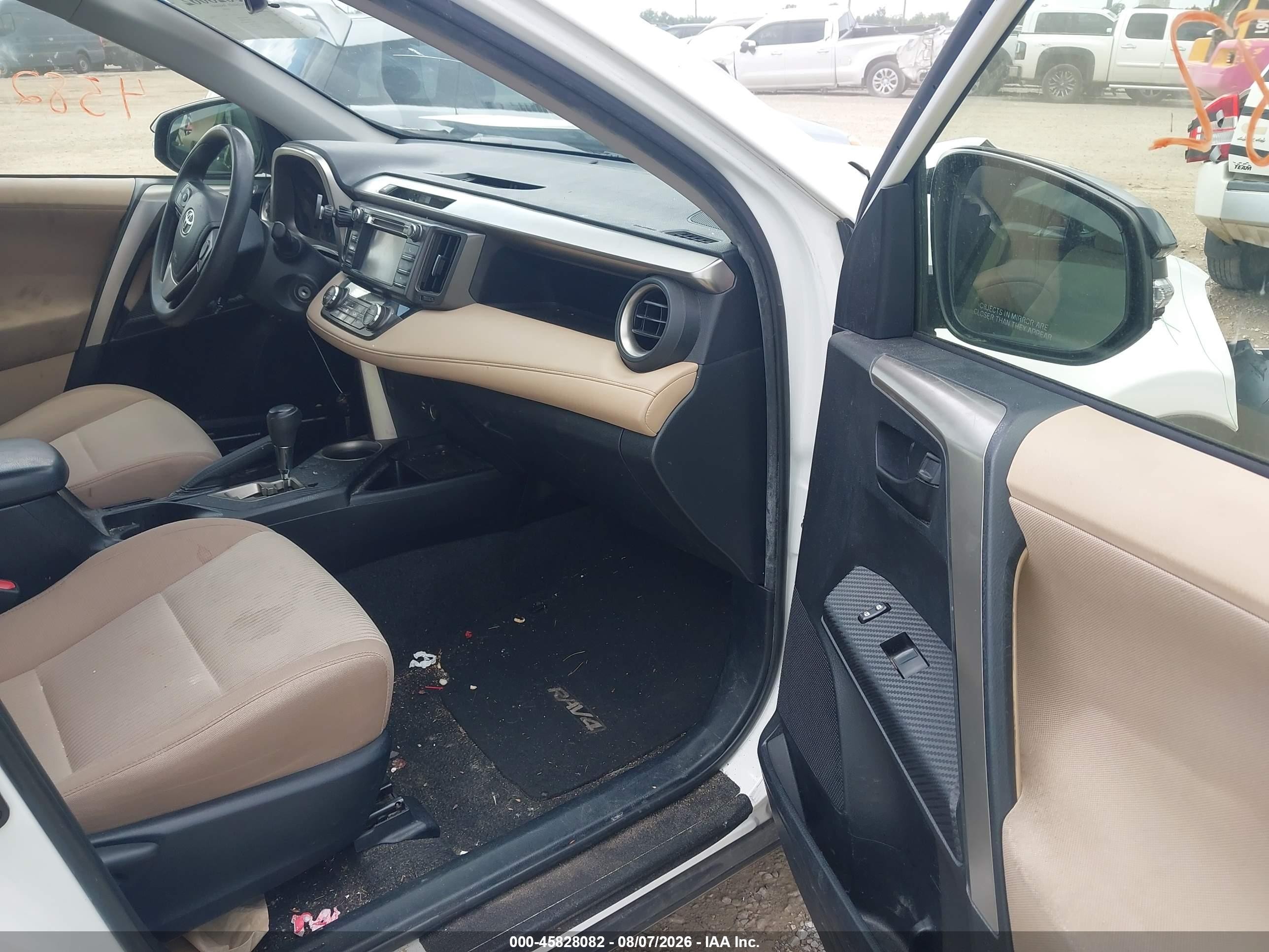 2013 Toyota Rav4 Xle White vin: JTMRFREV6D5005288
