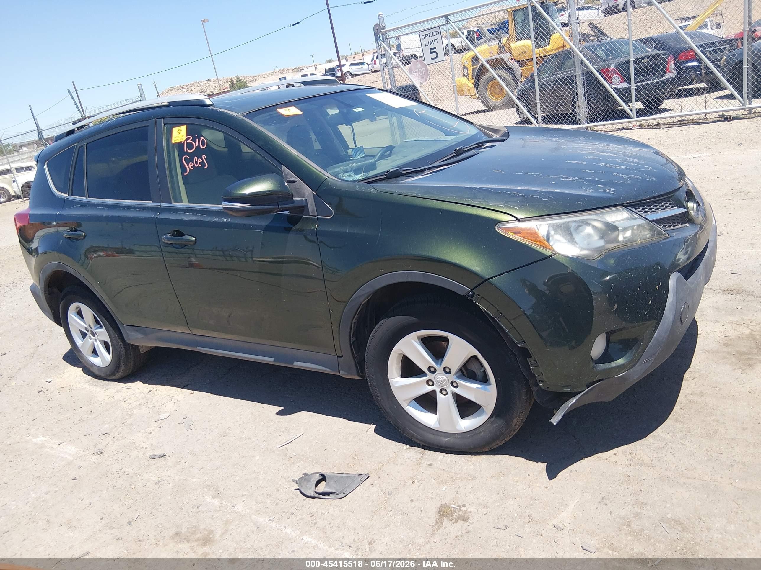 2013 Toyota Rav4 Xle Green vin: JTMRFREV6D5021314