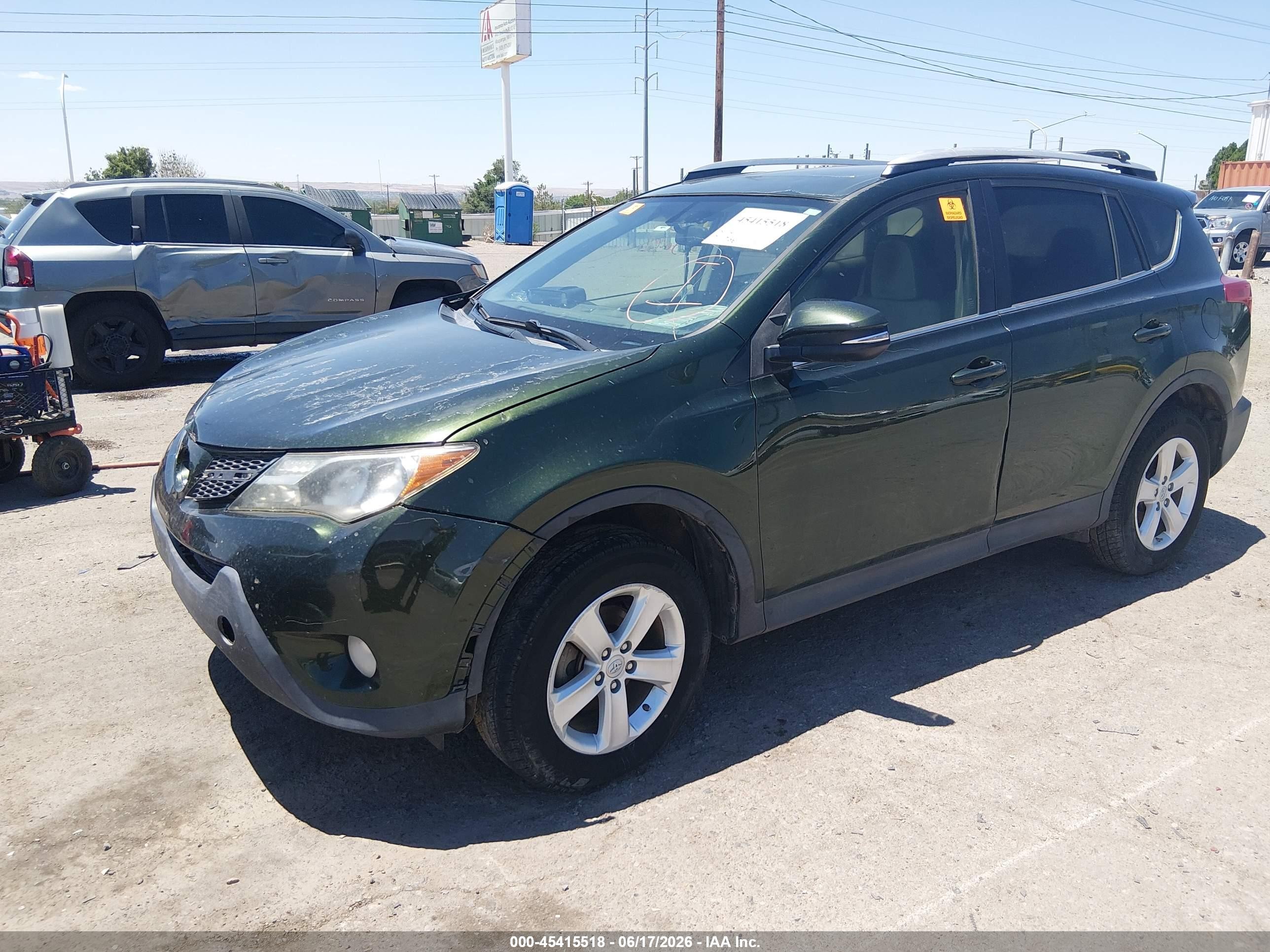 2013 Toyota Rav4 Xle Green vin: JTMRFREV6D5021314
