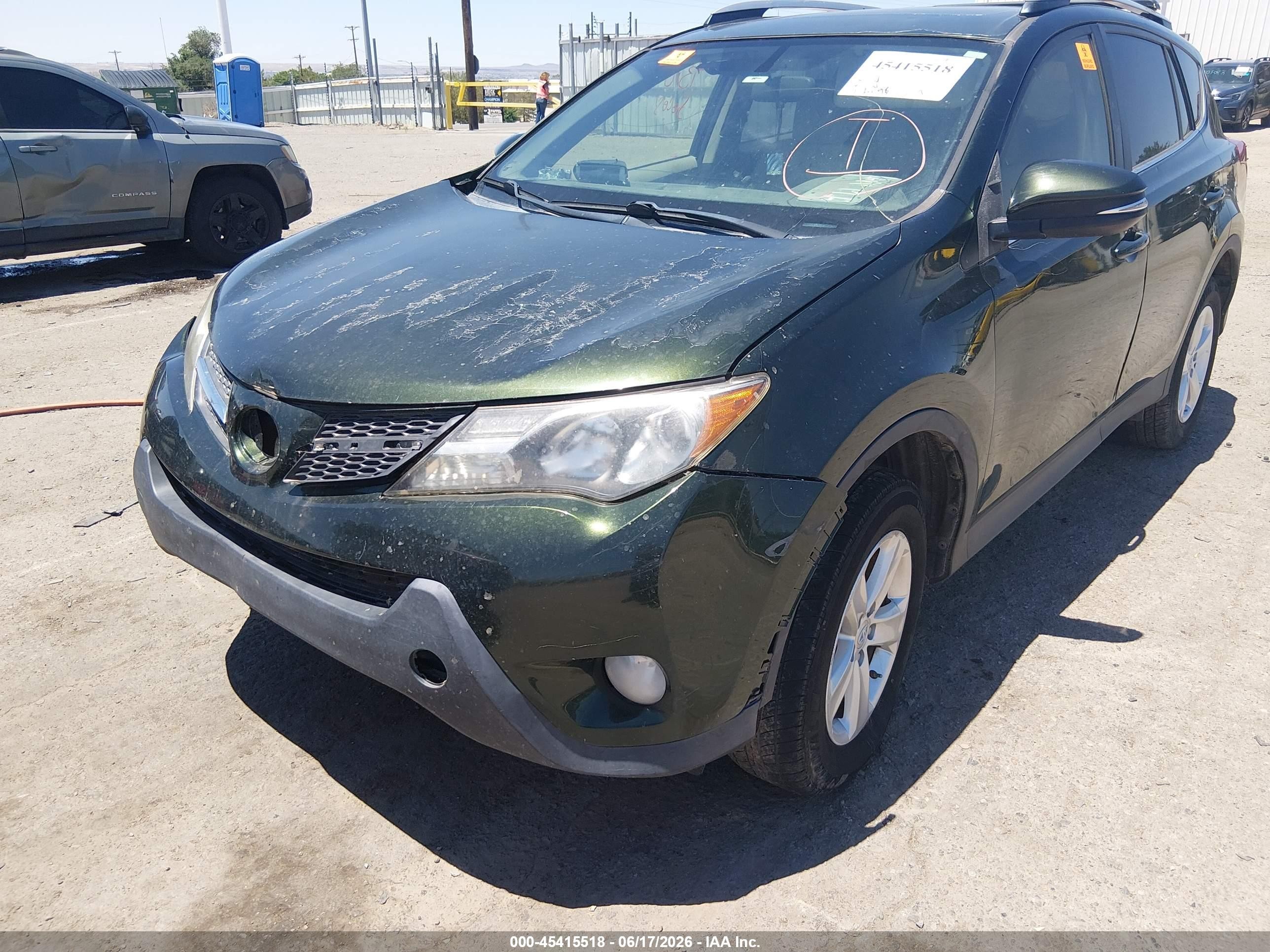 2013 Toyota Rav4 Xle Green vin: JTMRFREV6D5021314