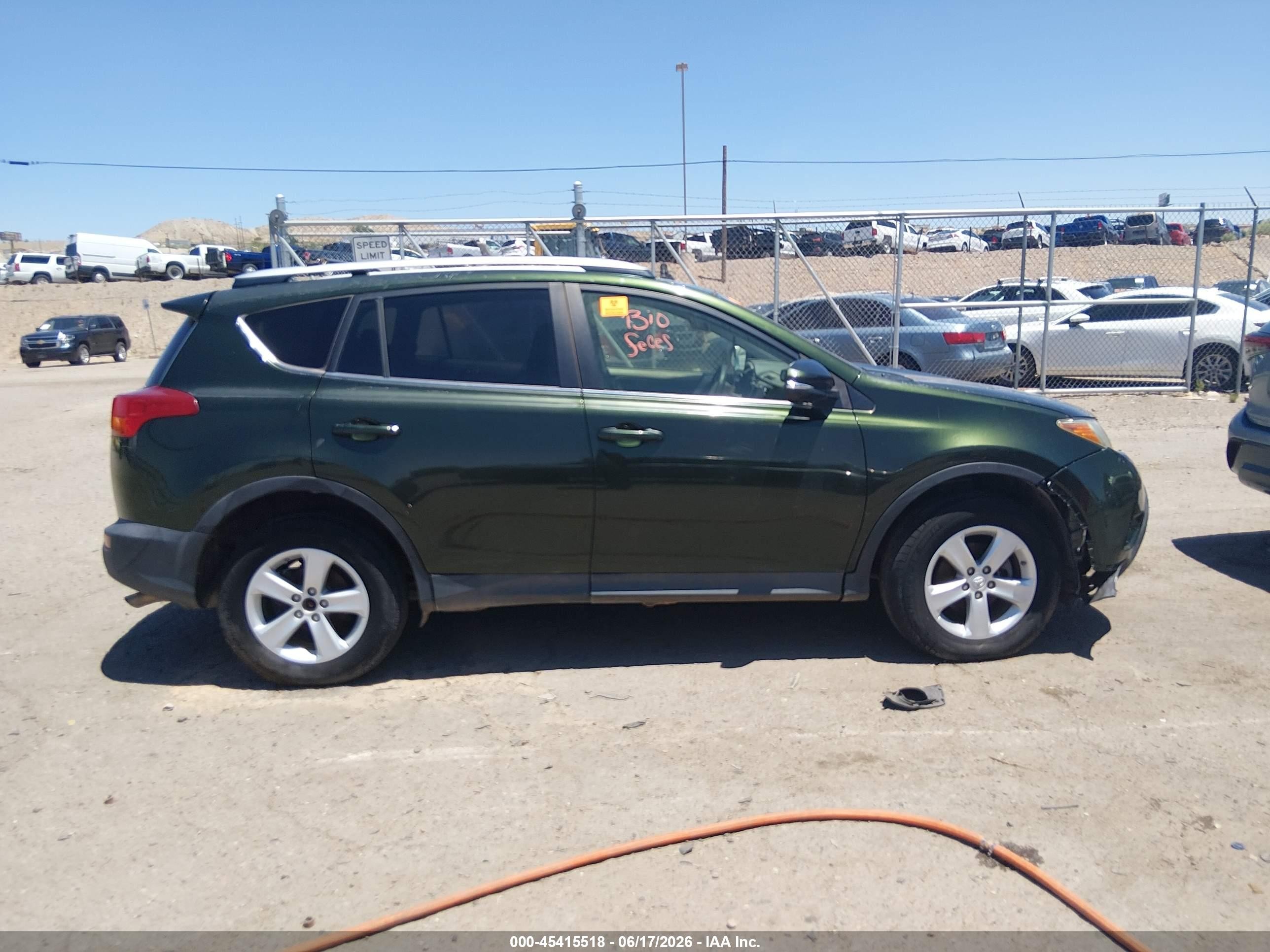 2013 Toyota Rav4 Xle Green vin: JTMRFREV6D5021314