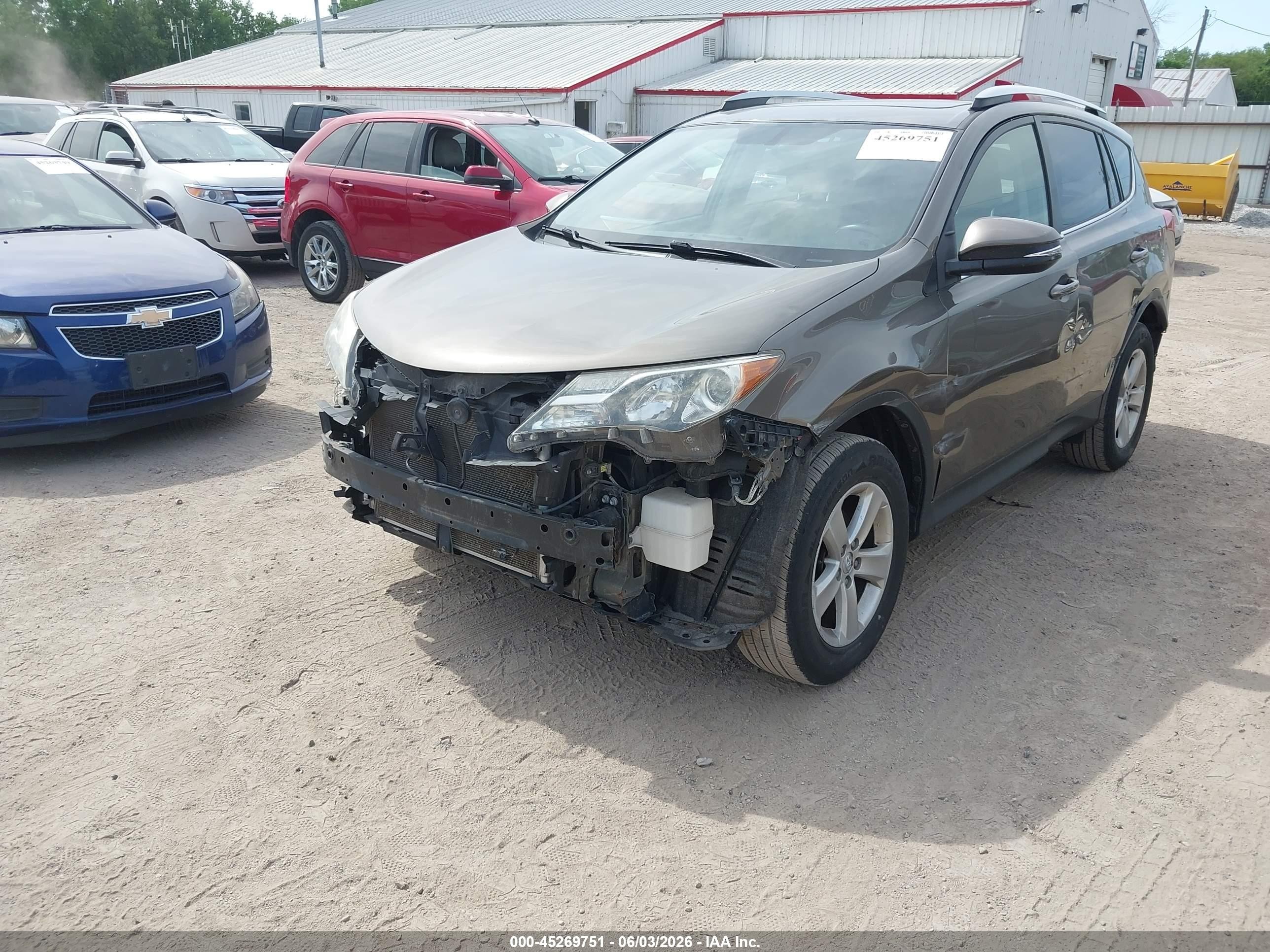 2014 Toyota Rav4 Xle Gray vin: JTMRFREV6ED049704