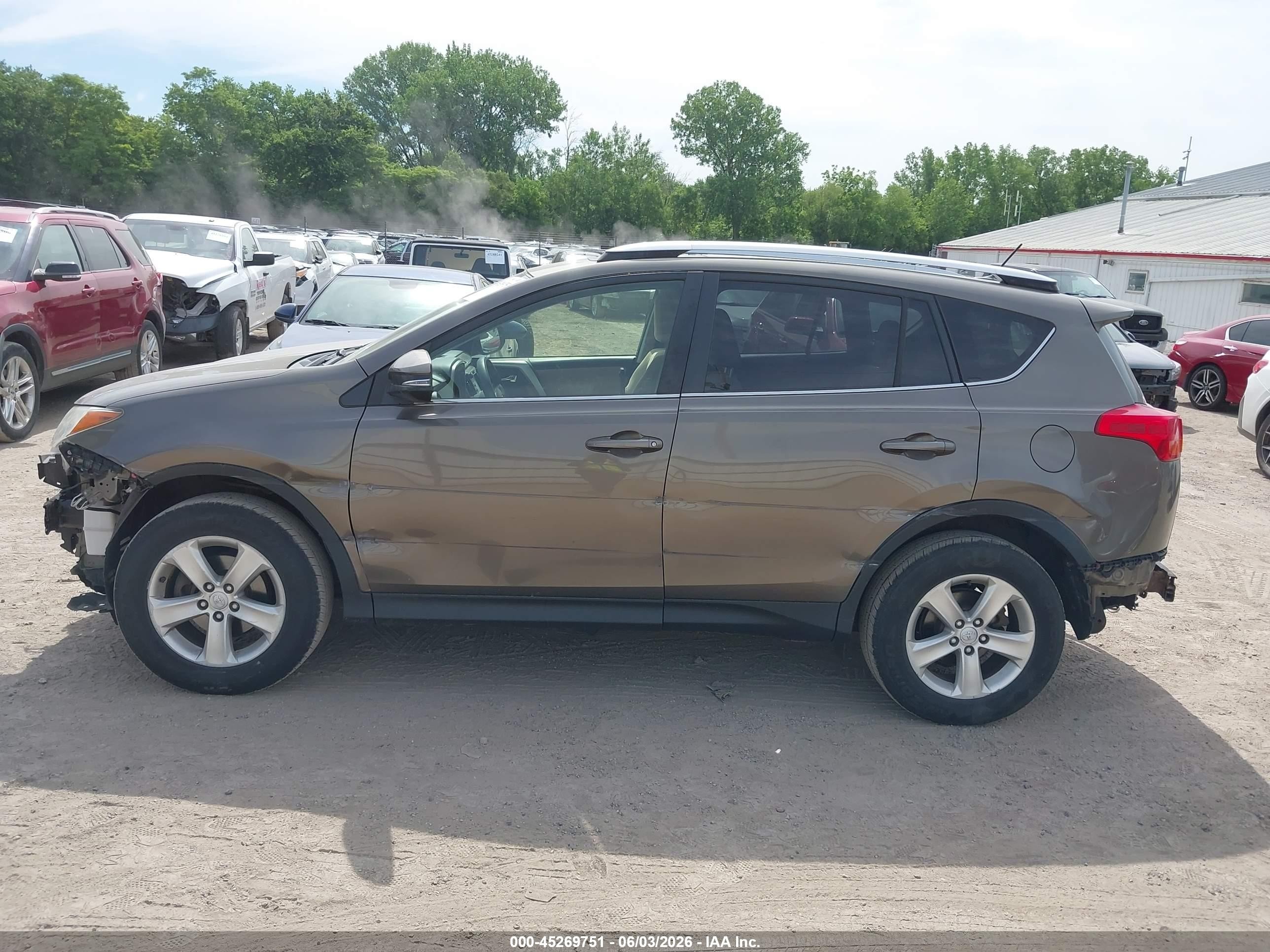 2014 Toyota Rav4 Xle Gray vin: JTMRFREV6ED049704