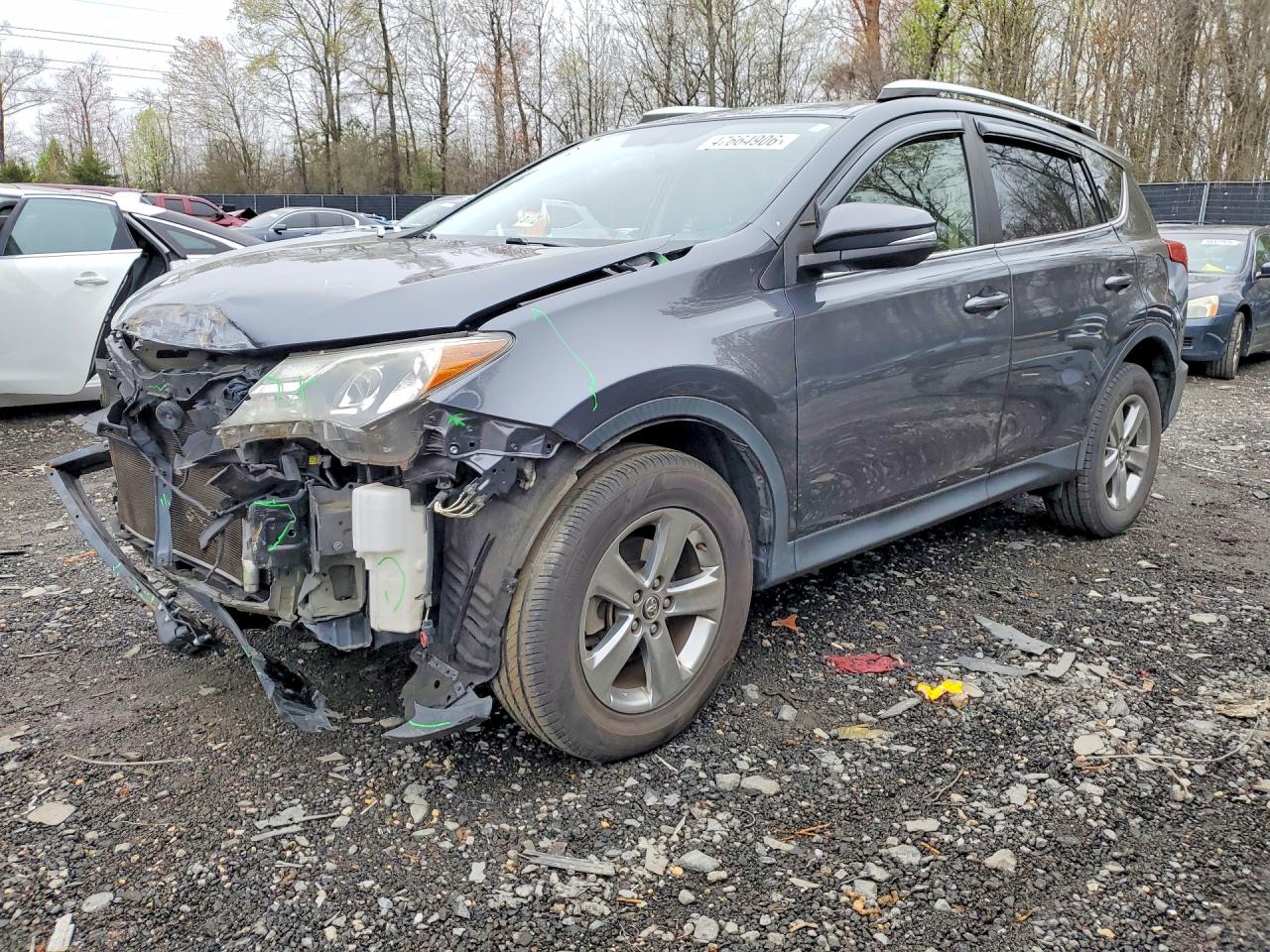 2015 Toyota Rav4 Xle Серый vin: JTMRFREV6FD117744