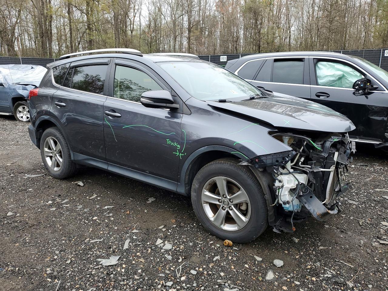2015 Toyota Rav4 Xle Серый vin: JTMRFREV6FD117744