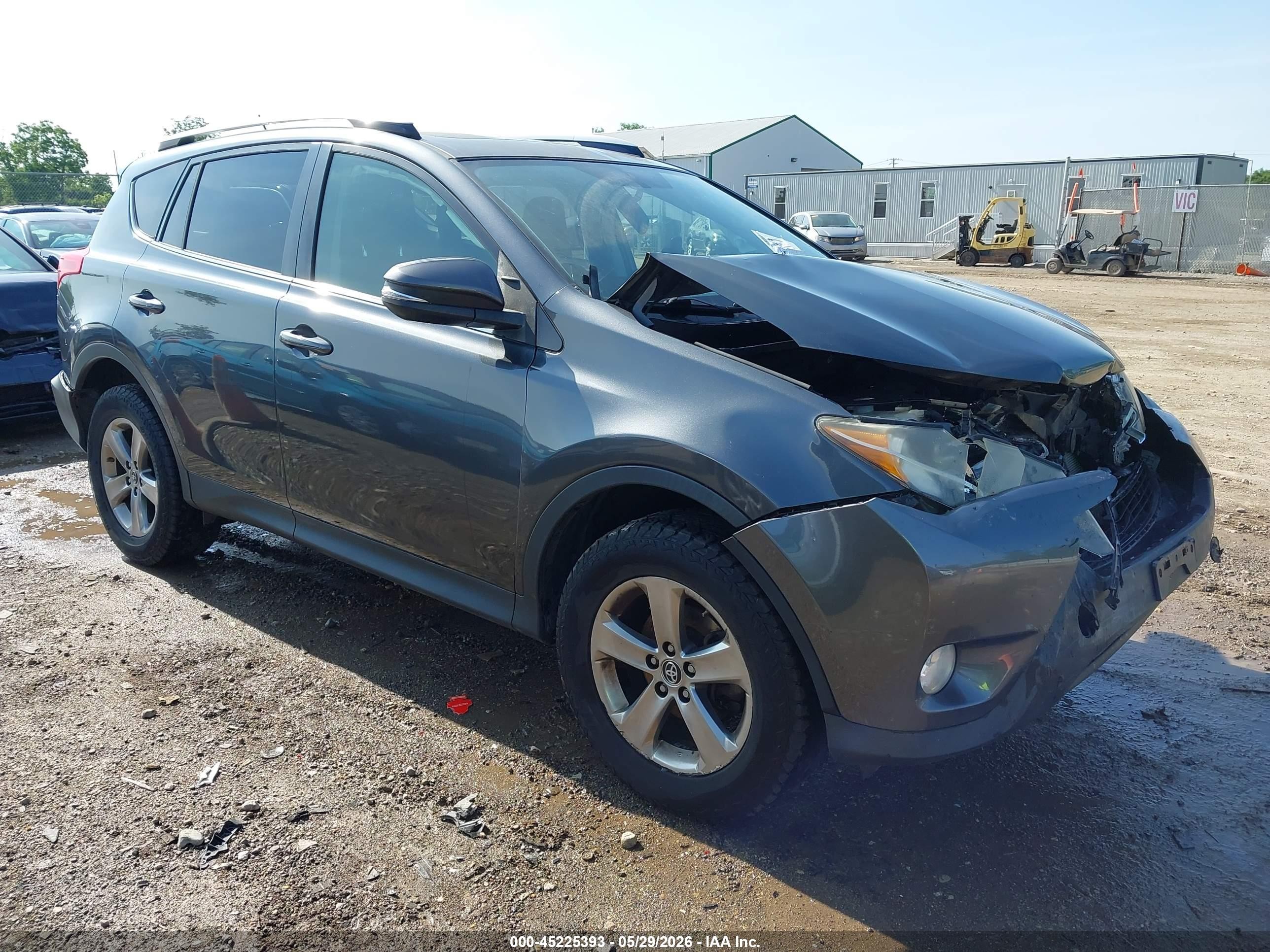 2015 Toyota Rav4 Xle Gray vin: JTMRFREV6FD153451