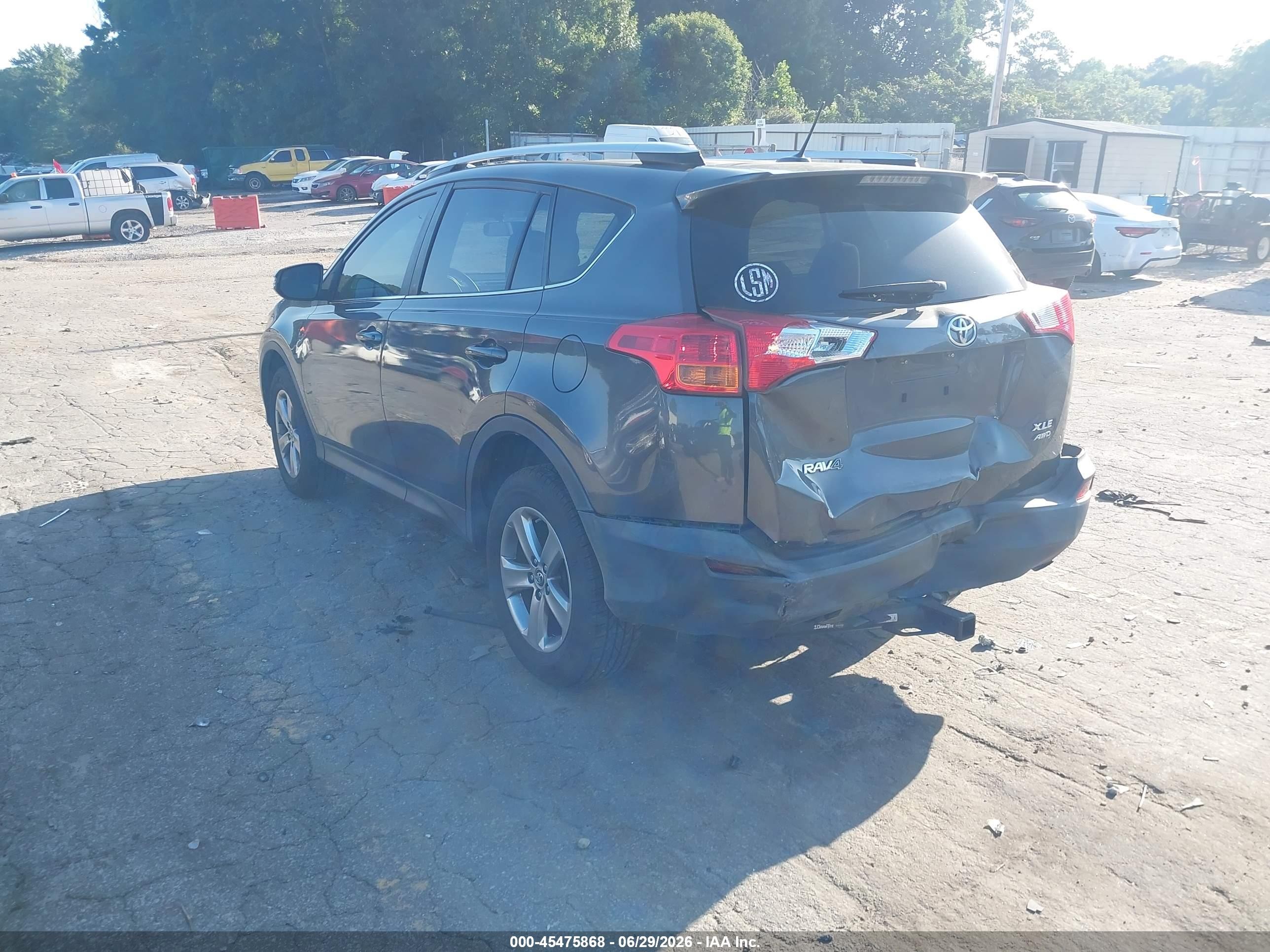 2015 Toyota Rav4 Xle Серый vin: JTMRFREV6FJ021730