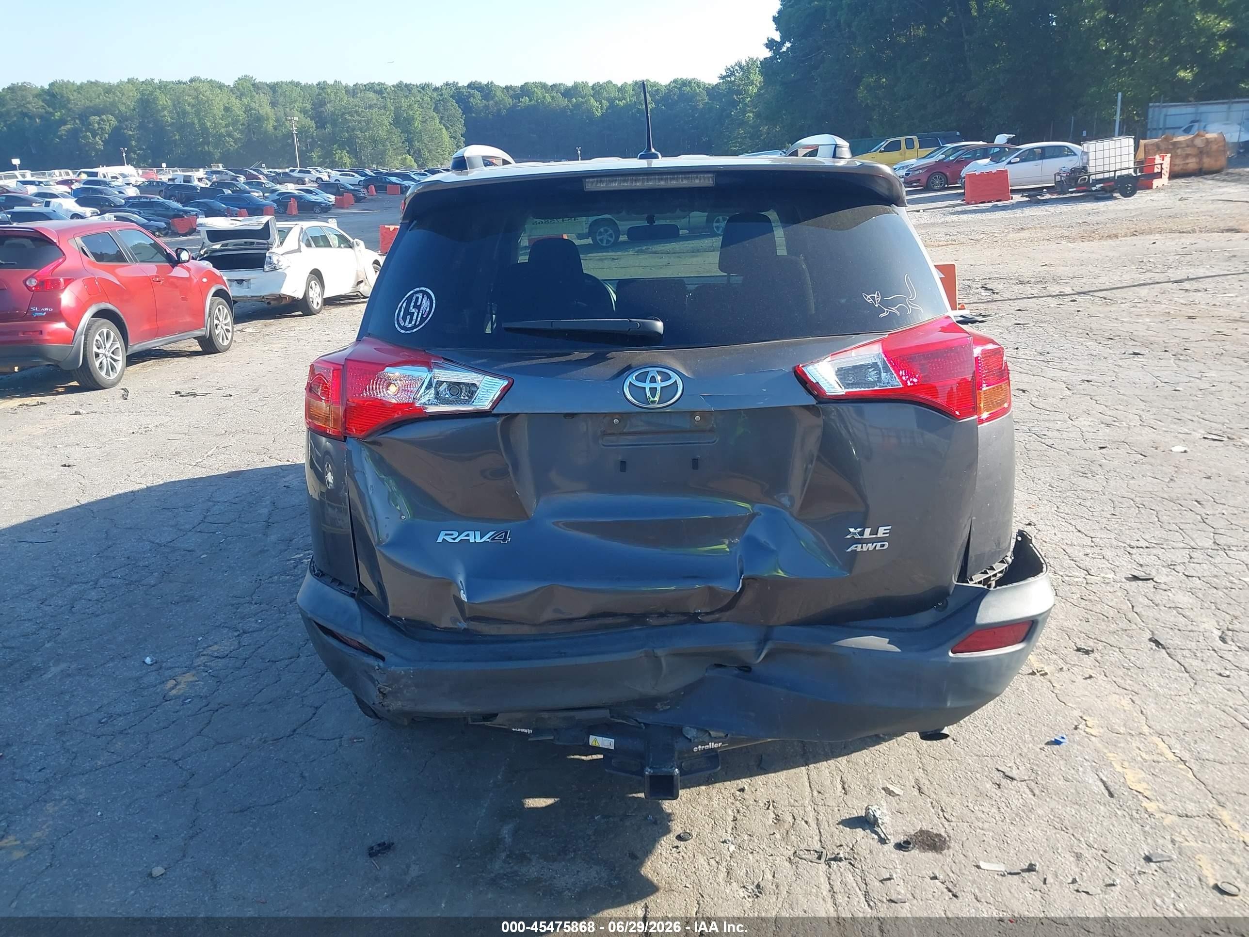 2015 Toyota Rav4 Xle Серый vin: JTMRFREV6FJ021730