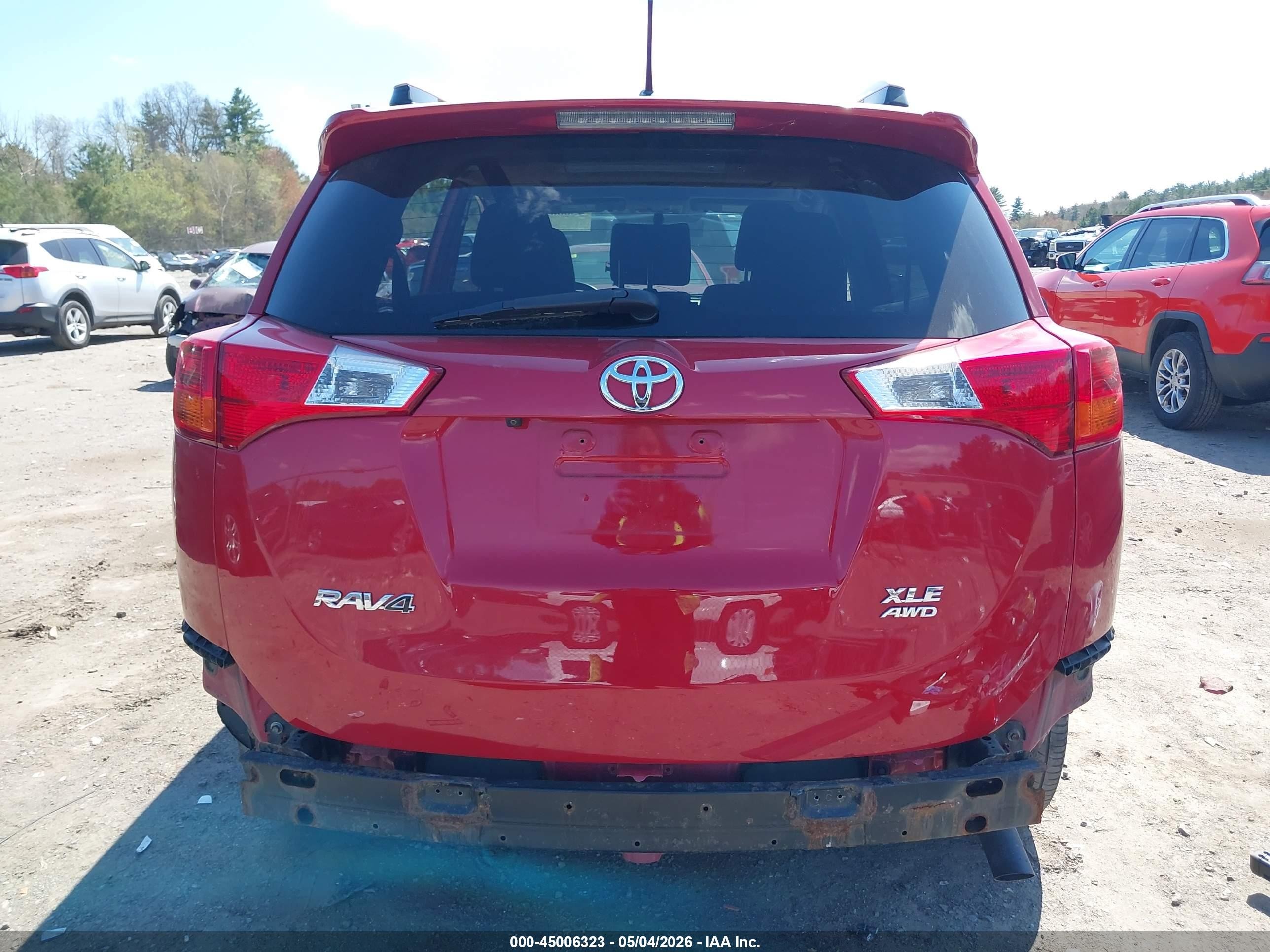 2013 Toyota Rav4 Xle Red vin: JTMRFREV7D5022634