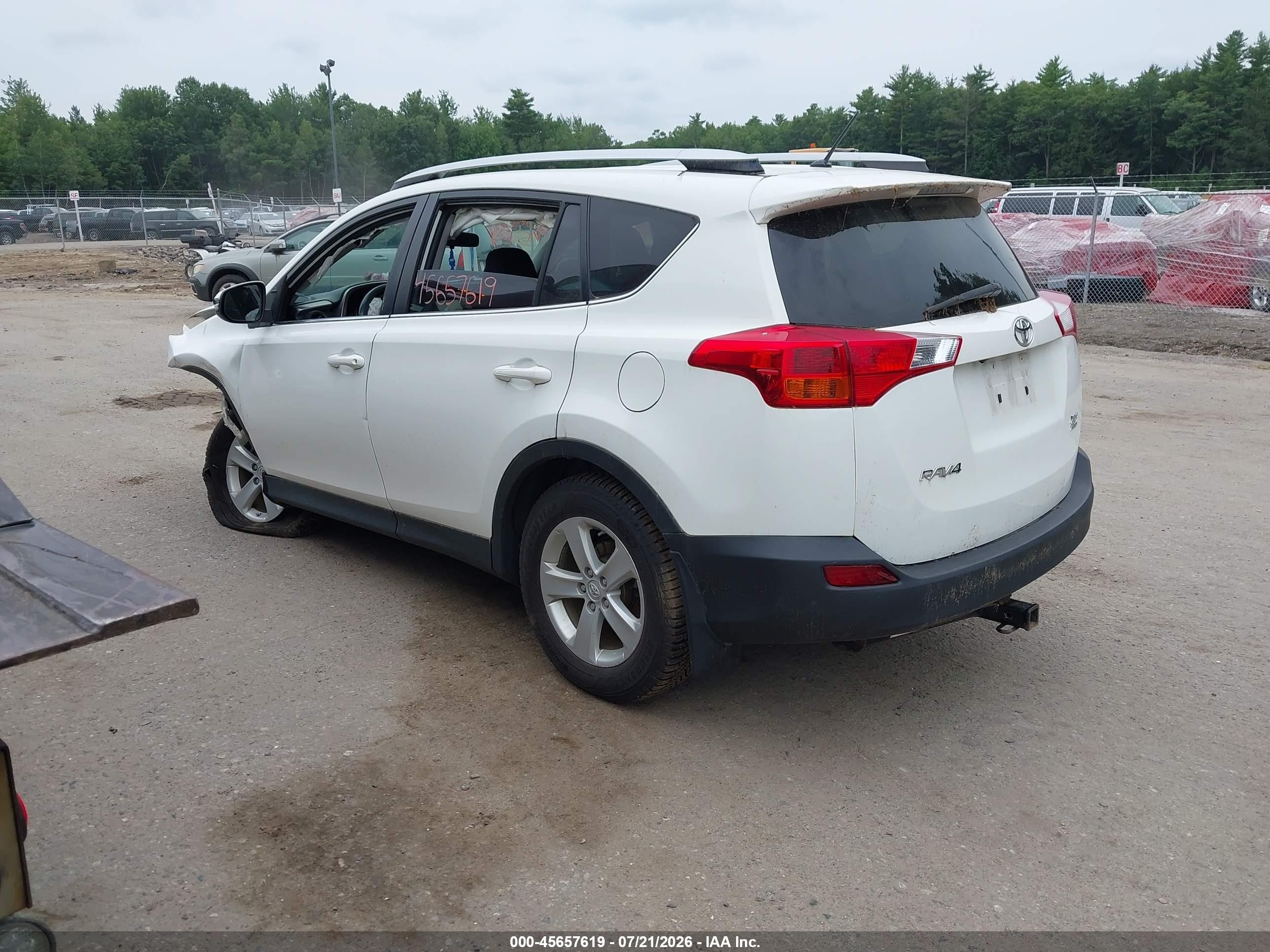 2013 Toyota Rav4 Xle White vin: JTMRFREV7DD044347