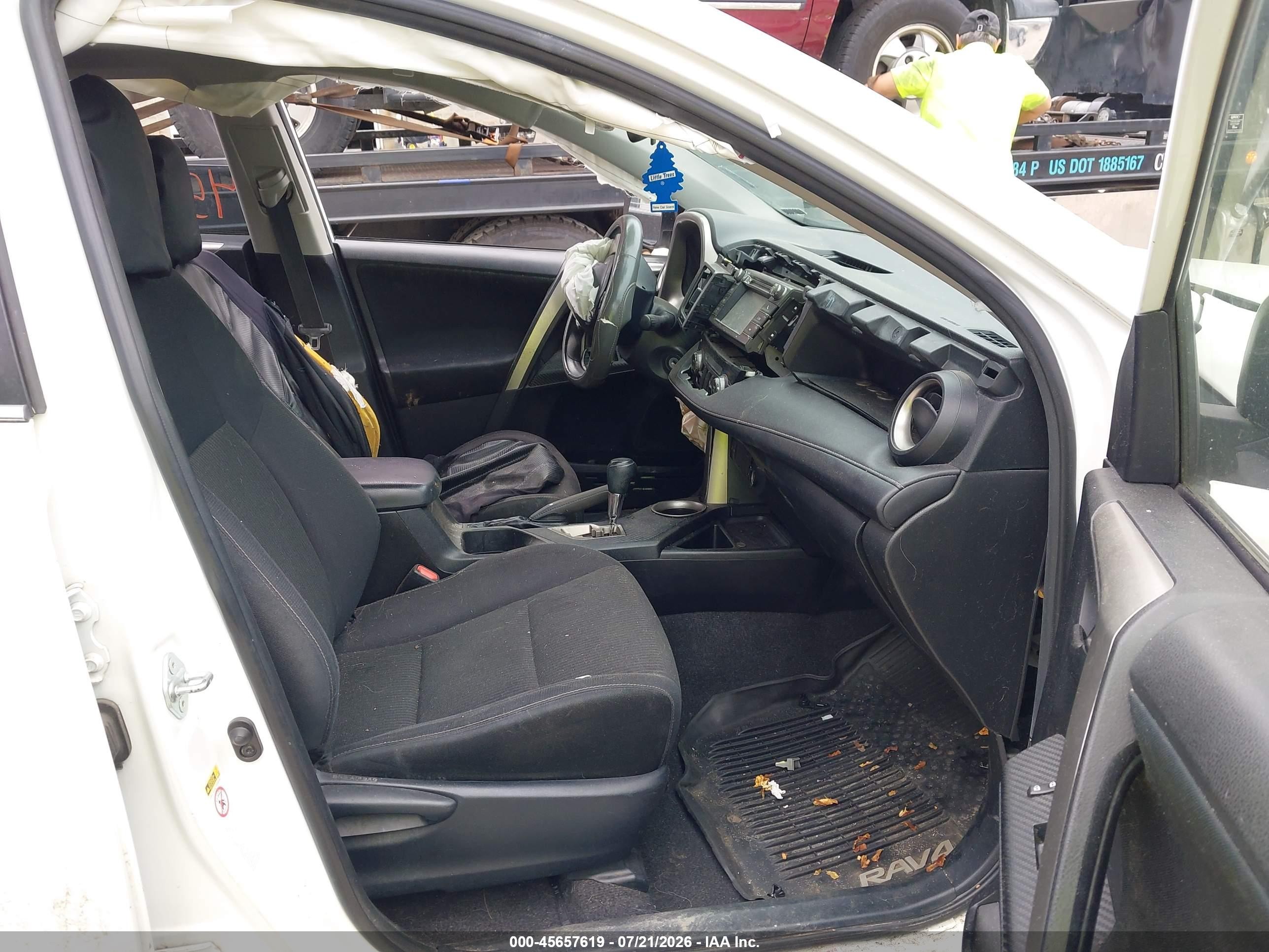 2013 Toyota Rav4 Xle White vin: JTMRFREV7DD044347