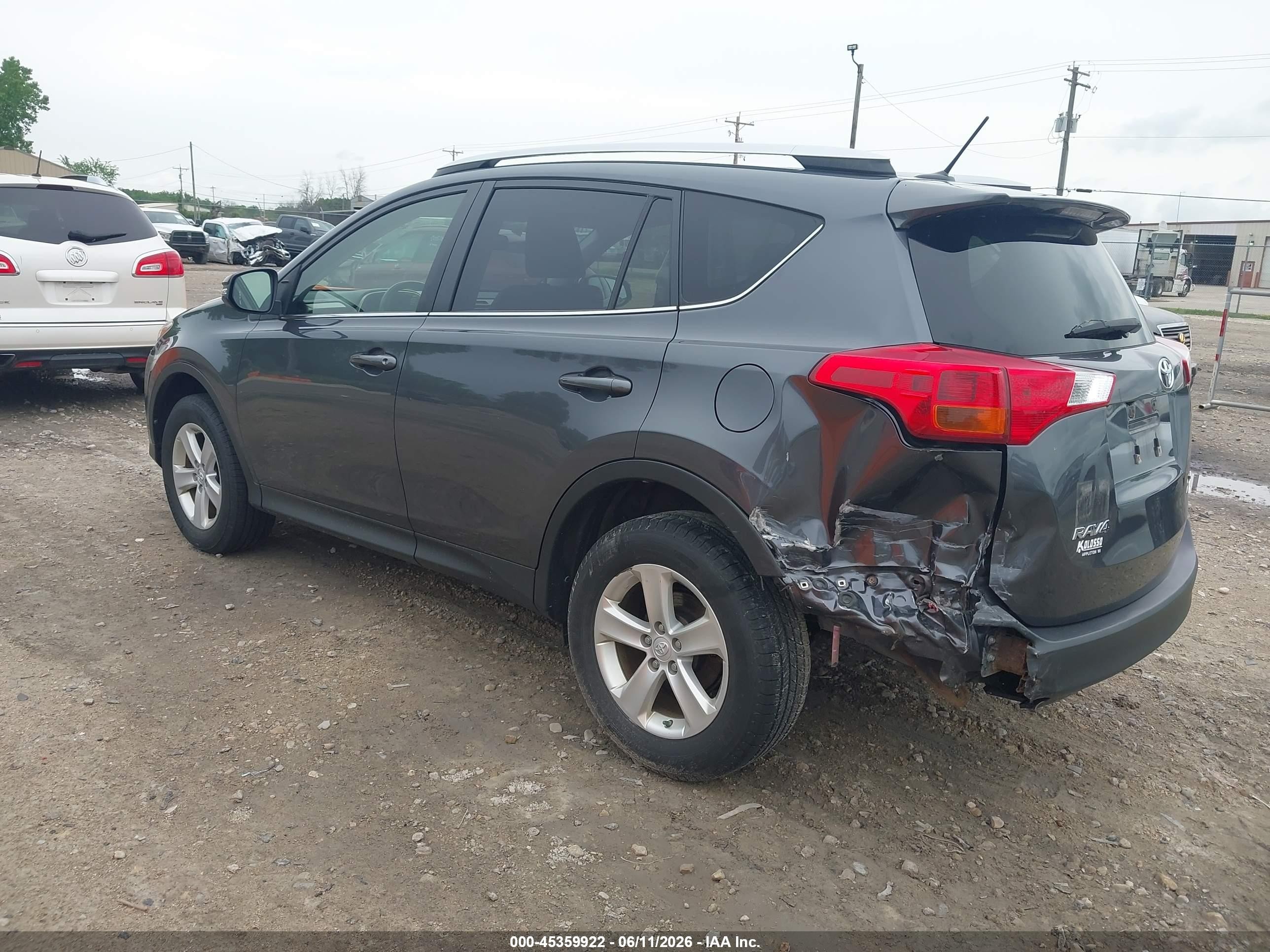 2014 Toyota Rav4 Xle Gray vin: JTMRFREV7ED049436