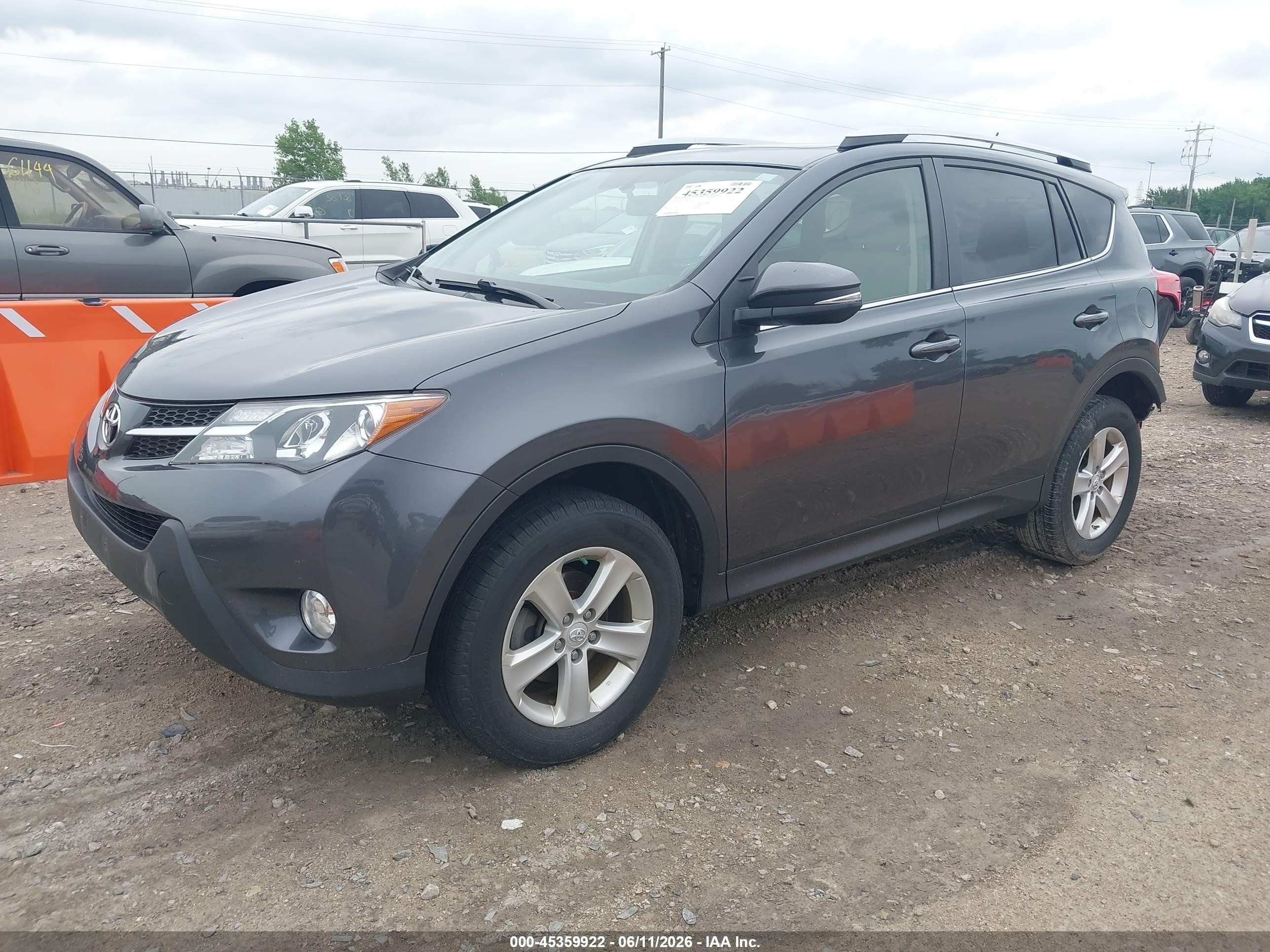 2014 Toyota Rav4 Xle Gray vin: JTMRFREV7ED049436