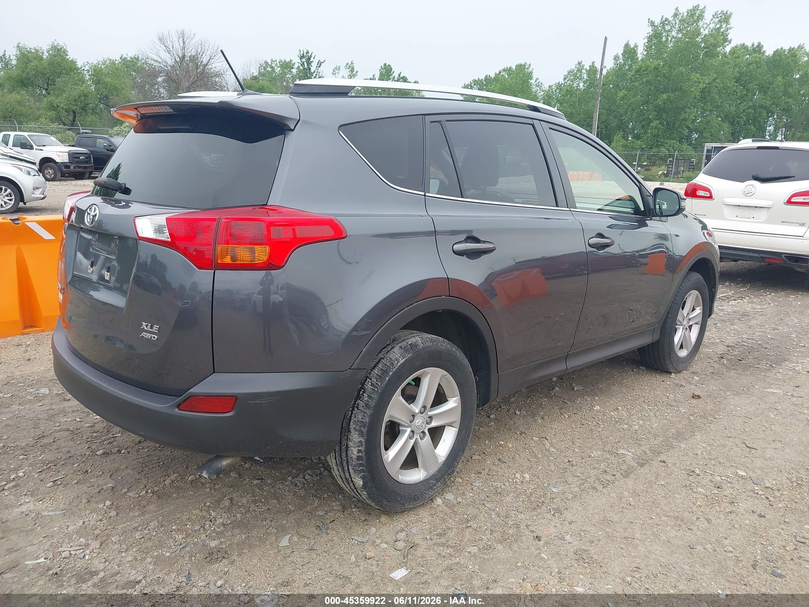 2014 Toyota Rav4 Xle Gray vin: JTMRFREV7ED049436