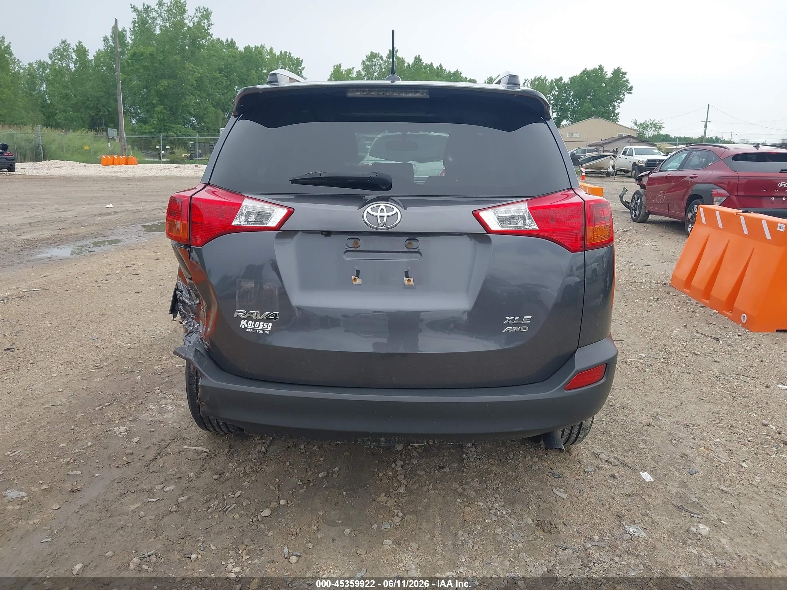 2014 Toyota Rav4 Xle Gray vin: JTMRFREV7ED049436