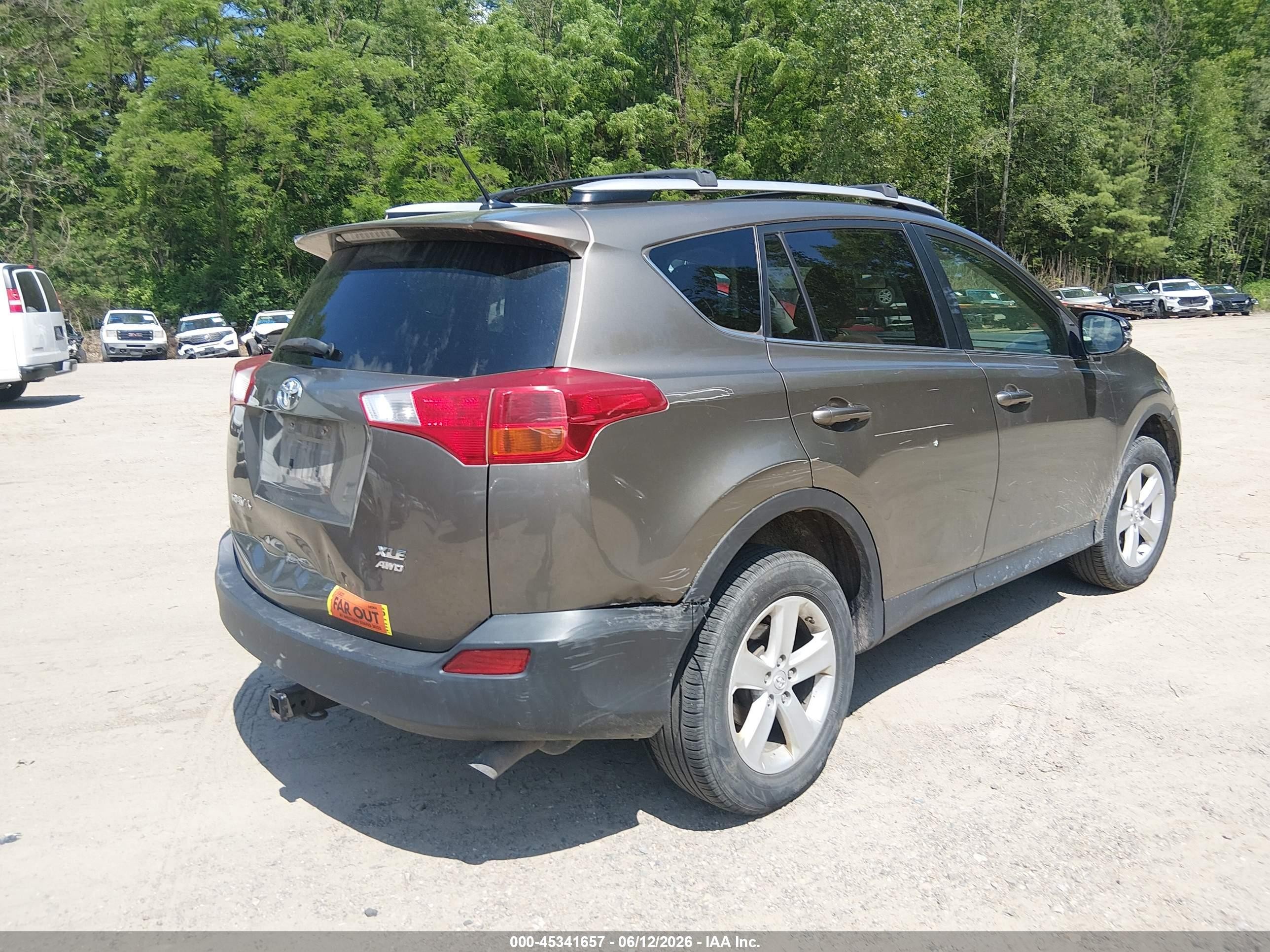 2014 Toyota Rav4 Xle Brown vin: JTMRFREV7ED090908