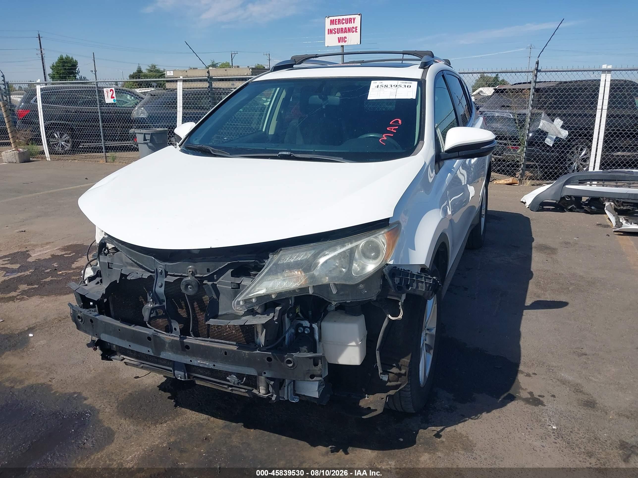 2013 Toyota Rav4 Xle White vin: JTMRFREV8DD031400