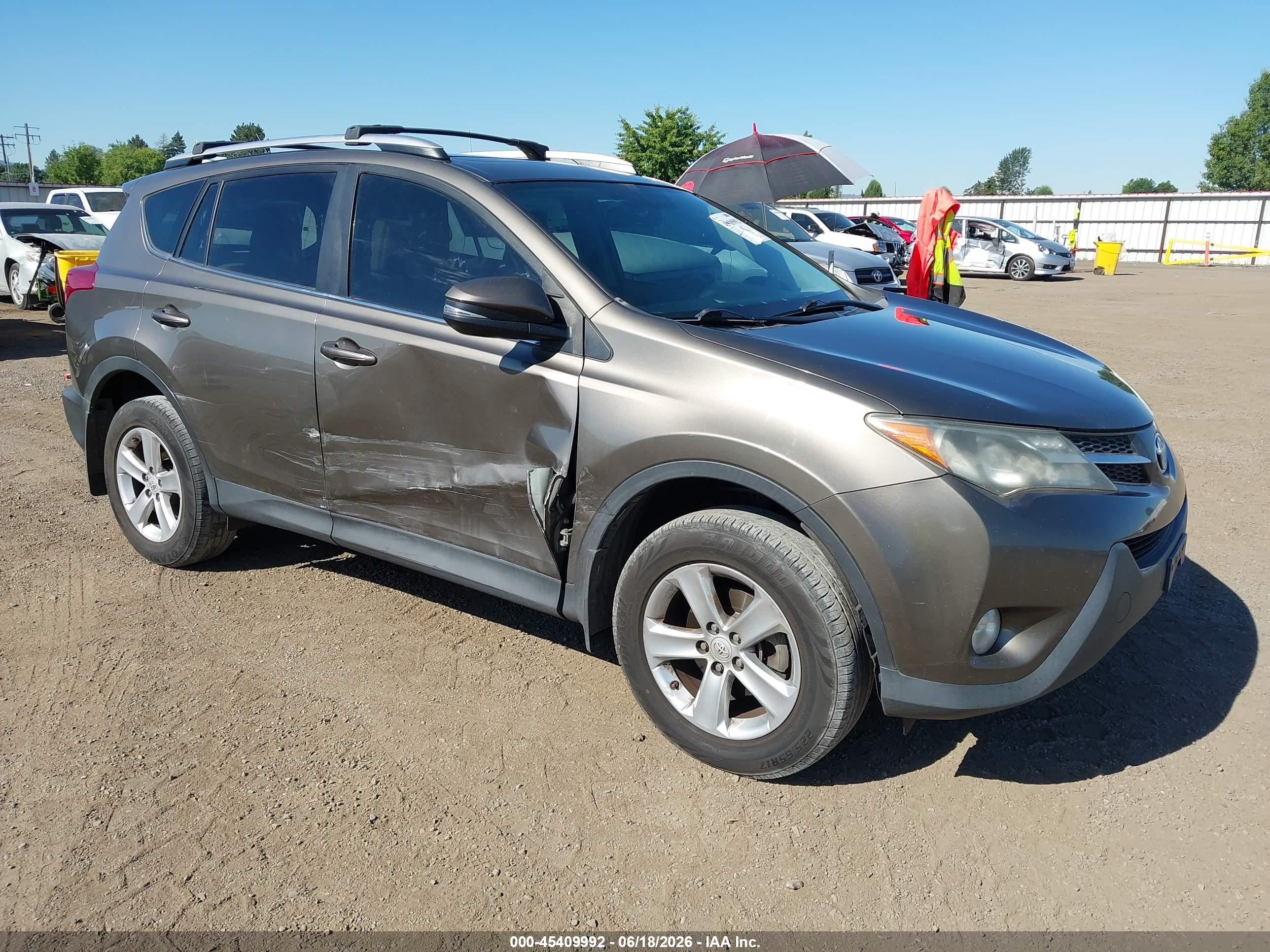 2013 Toyota Rav4 Xle Gray vin: JTMRFREV8DD037648