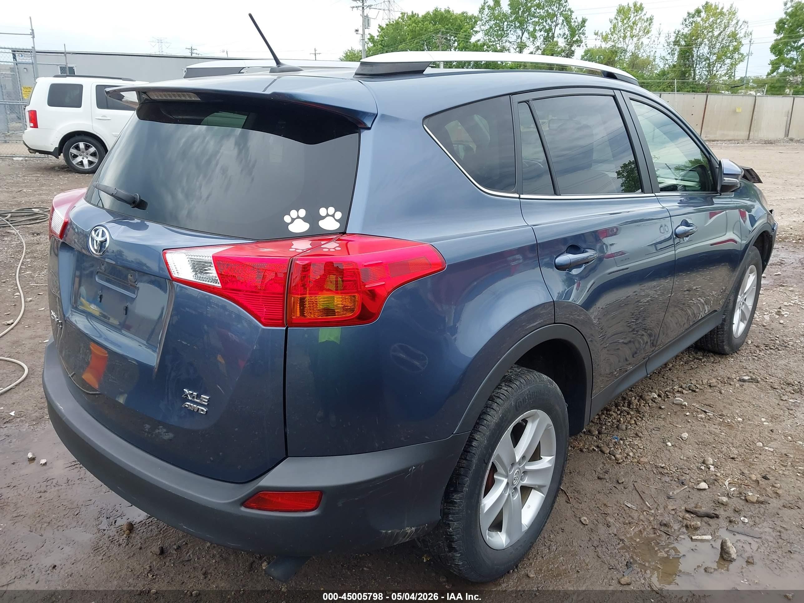 2014 Toyota Rav4 Xle Синий vin: JTMRFREV8ED047307