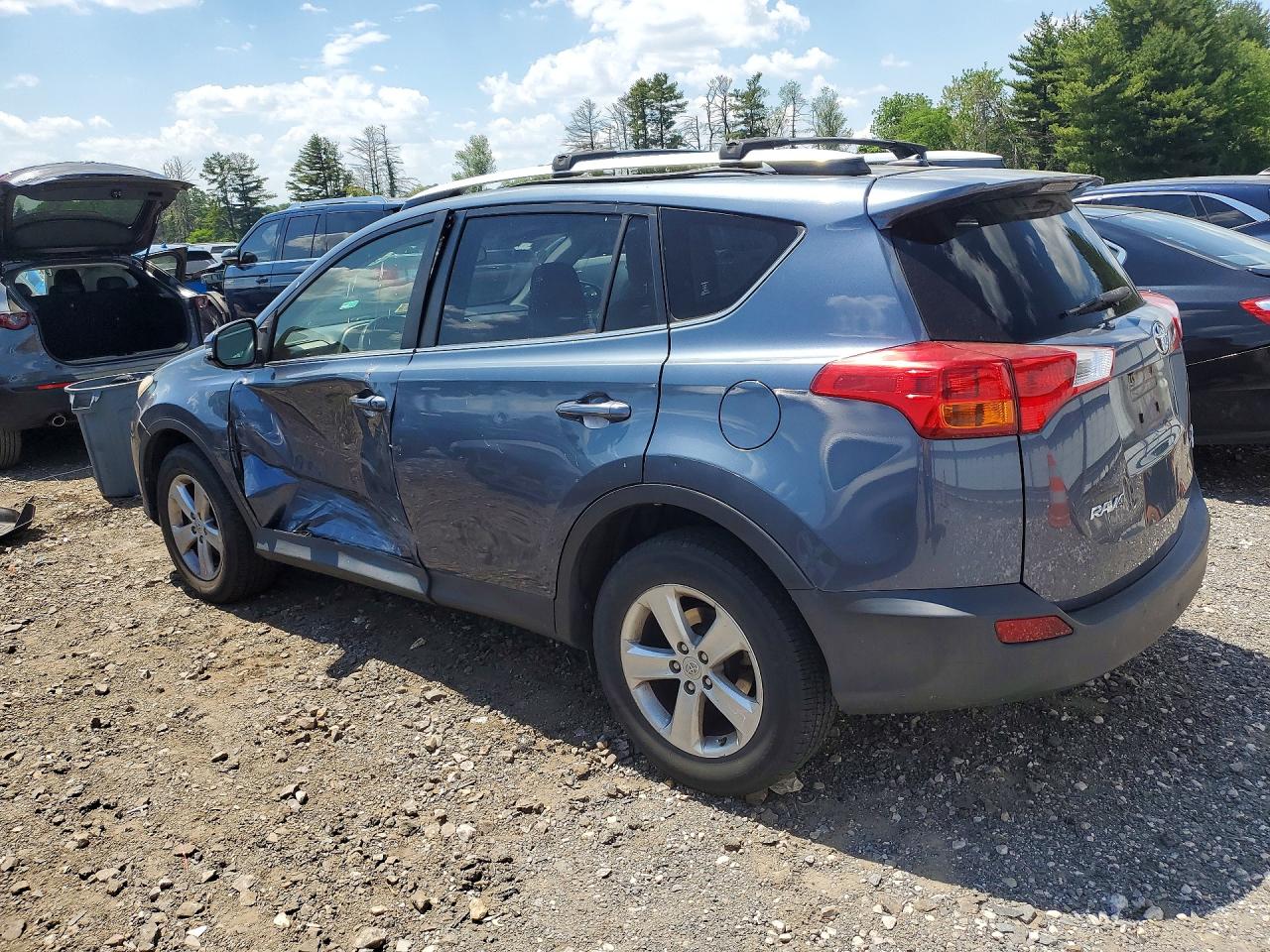 2014 Toyota Rav4 Xle Blue vin: JTMRFREV8ED051096