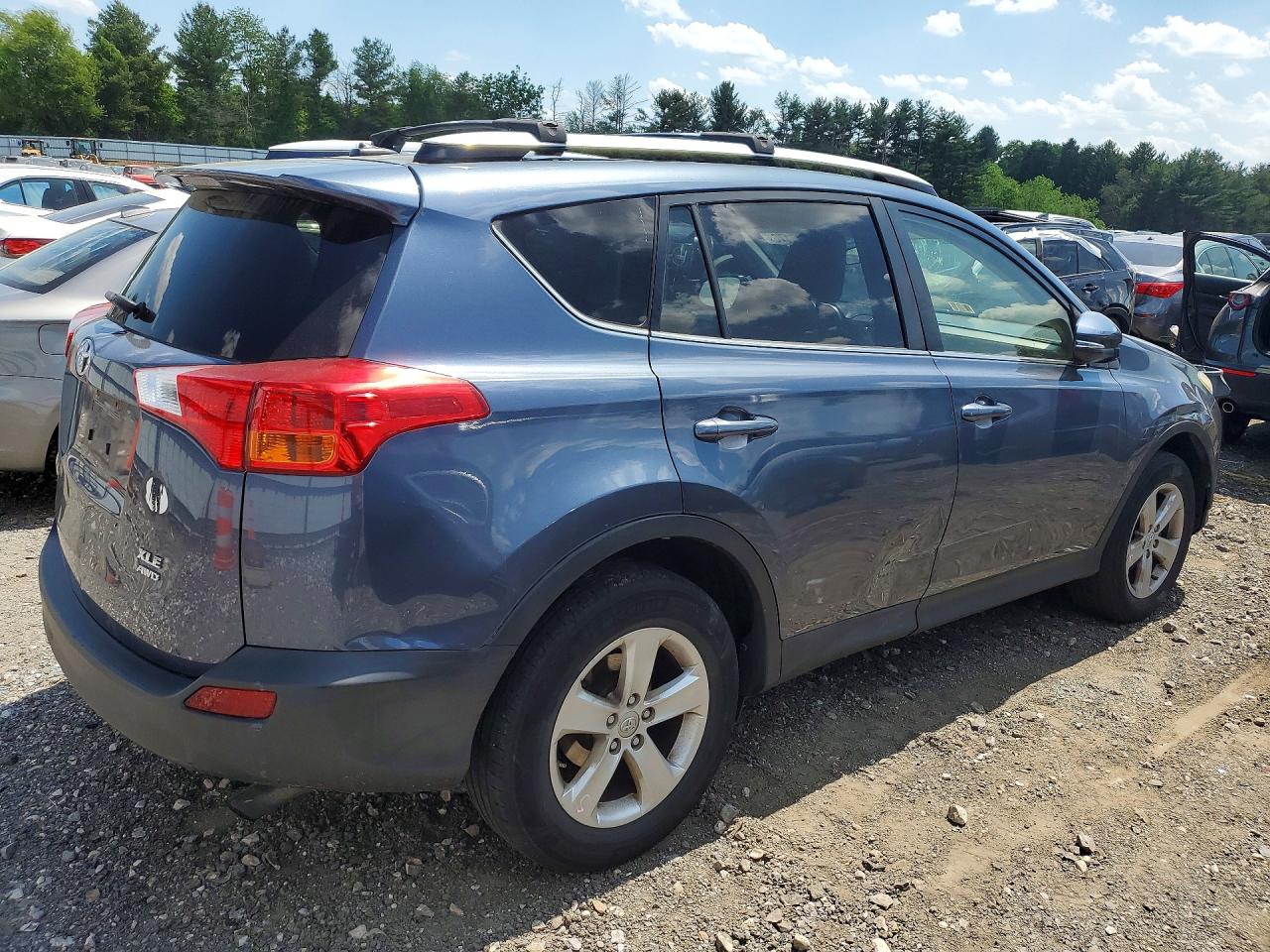 2014 Toyota Rav4 Xle Blue vin: JTMRFREV8ED051096