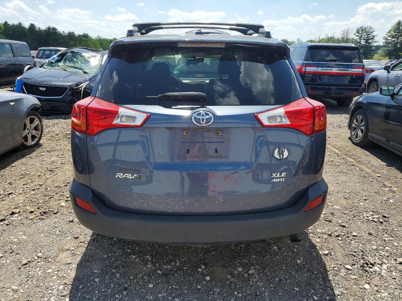 2014 Toyota Rav4 Xle Blue vin: JTMRFREV8ED051096