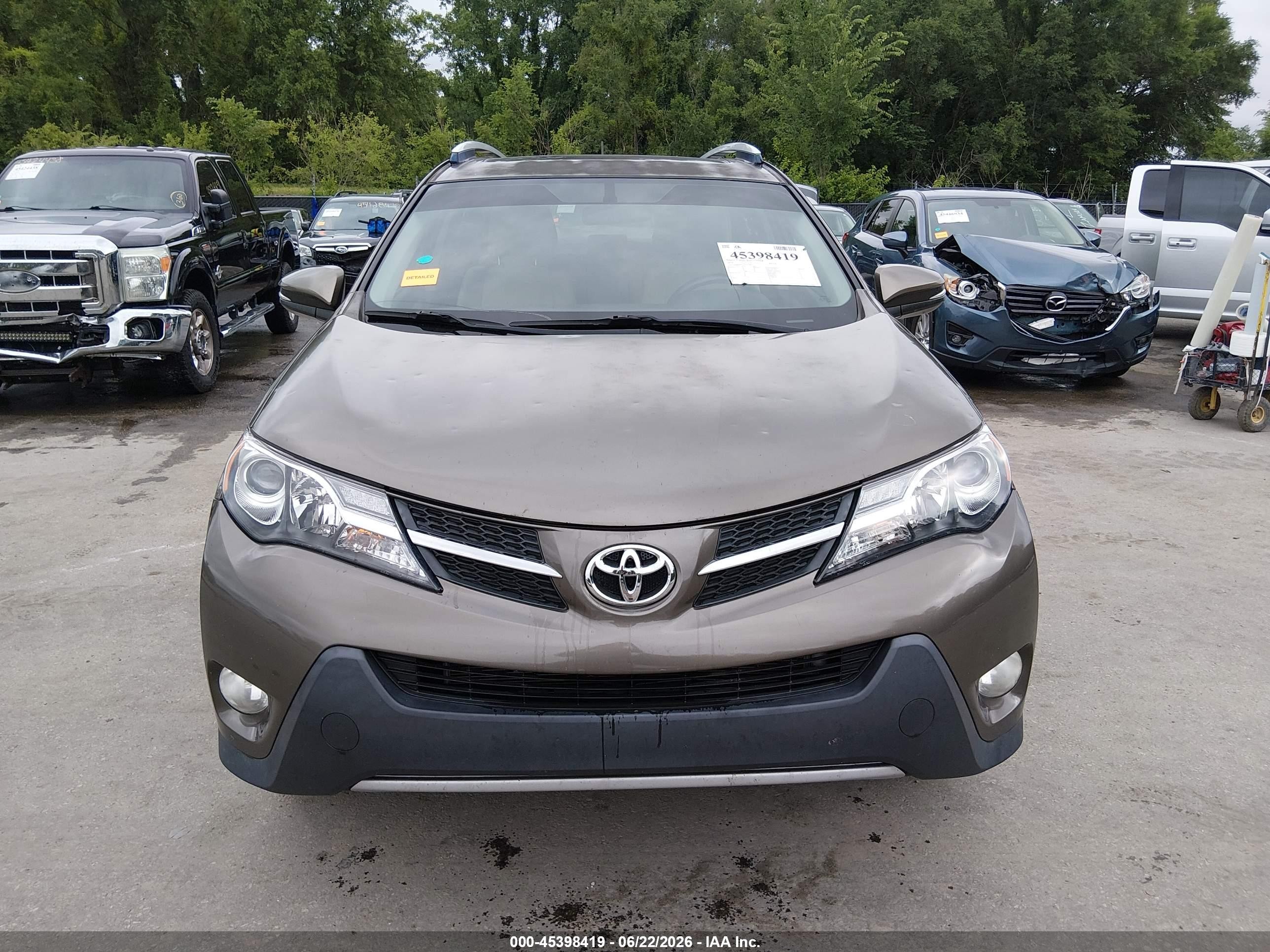 2014 Toyota Rav4 Xle Brown vin: JTMRFREV8ED056833
