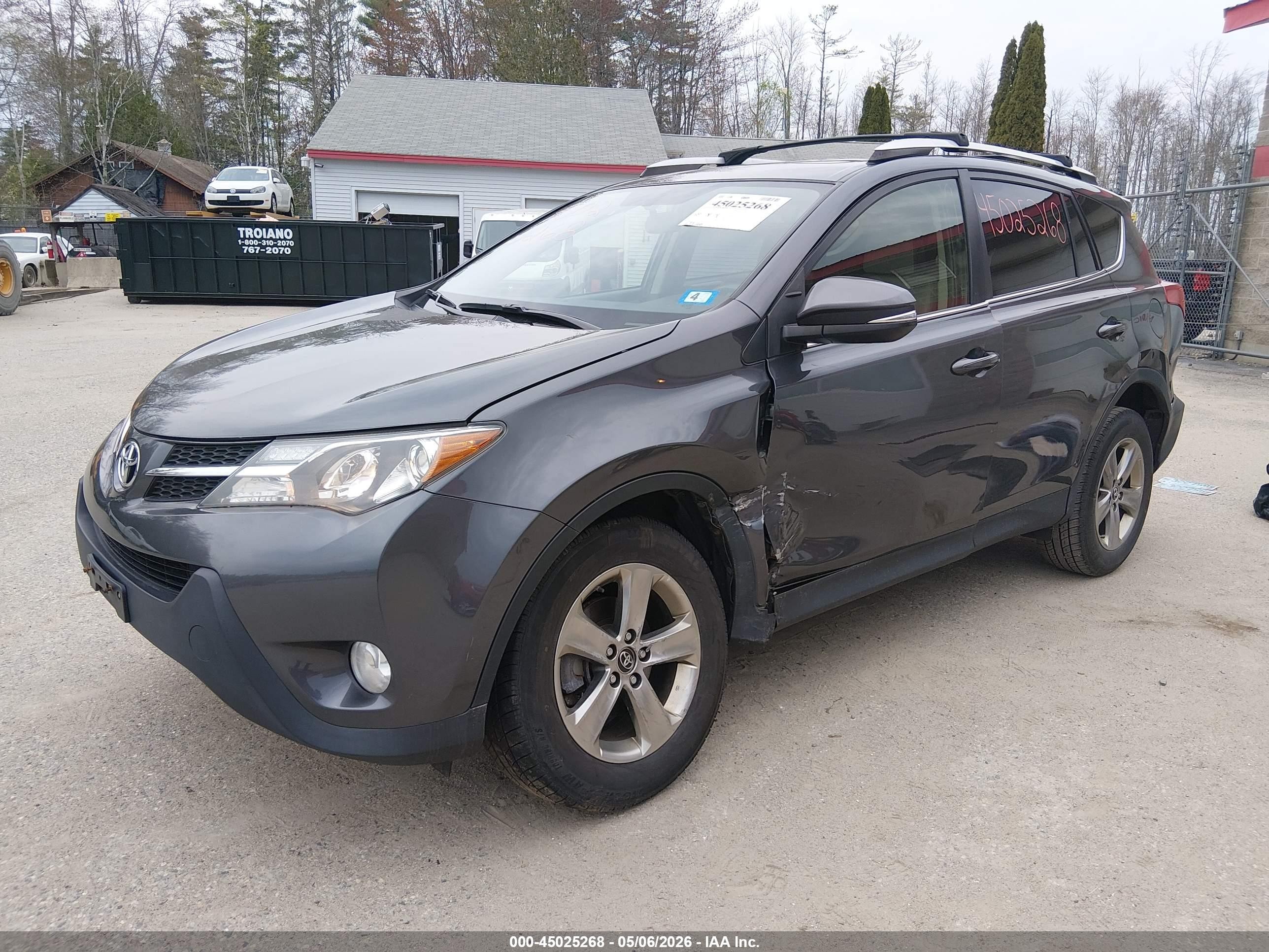2015 Toyota Rav4 Xle Gray vin: JTMRFREV8FD121536
