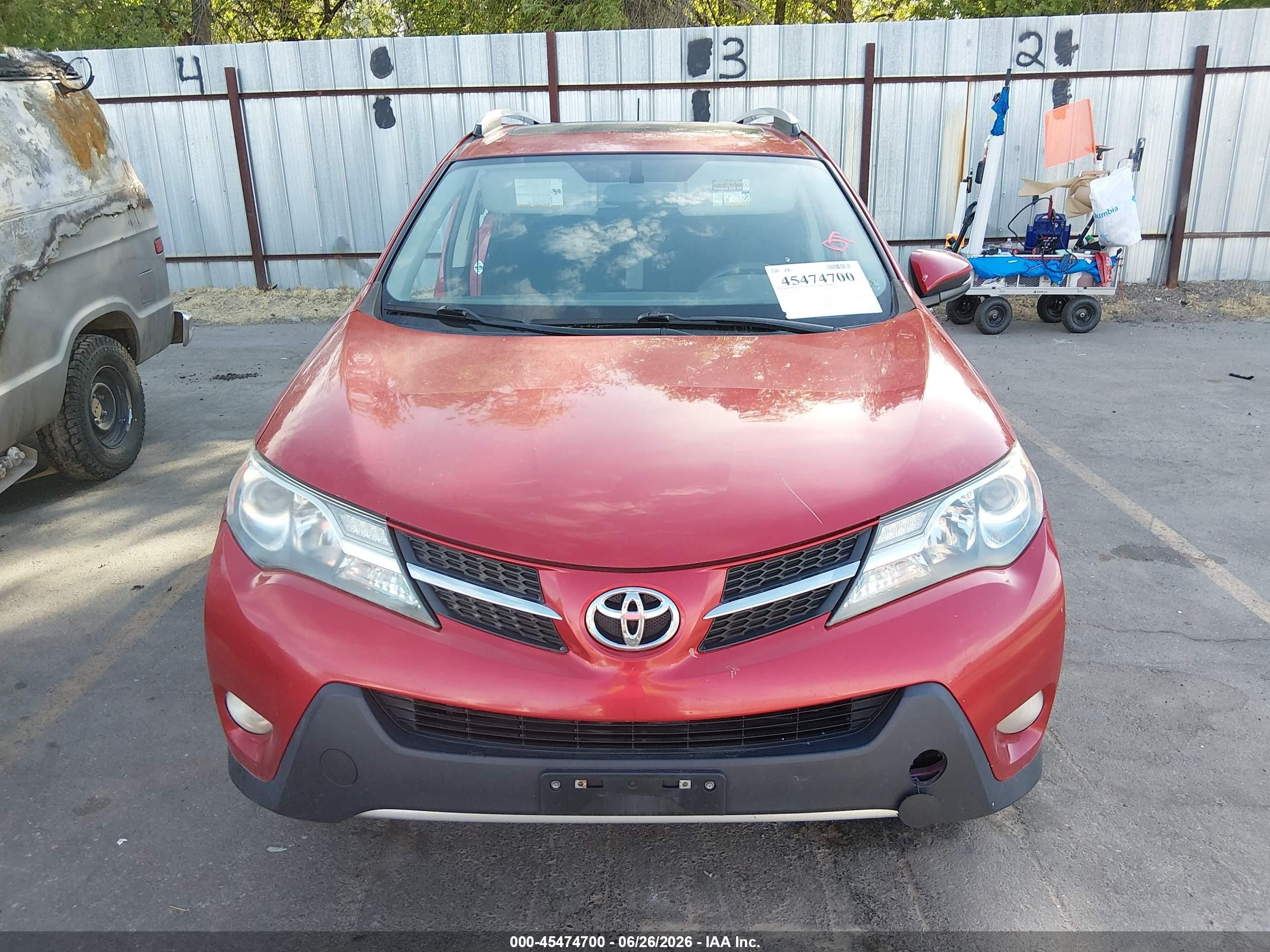 2014 Toyota Rav4 Xle Red vin: JTMRFREV9ED083801