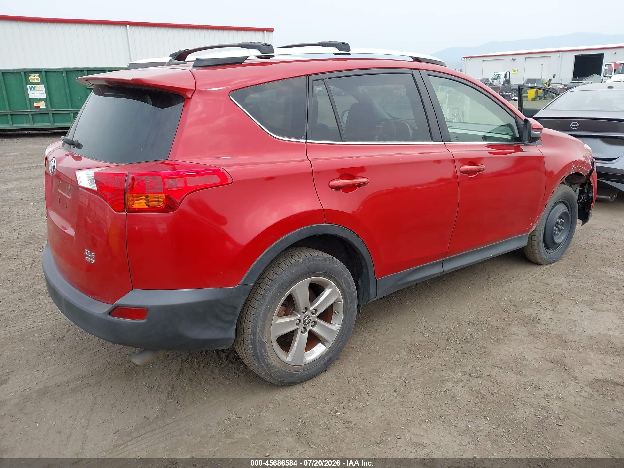 2015 Toyota Rav4 Xle Red vin: JTMRFREV9FD152357
