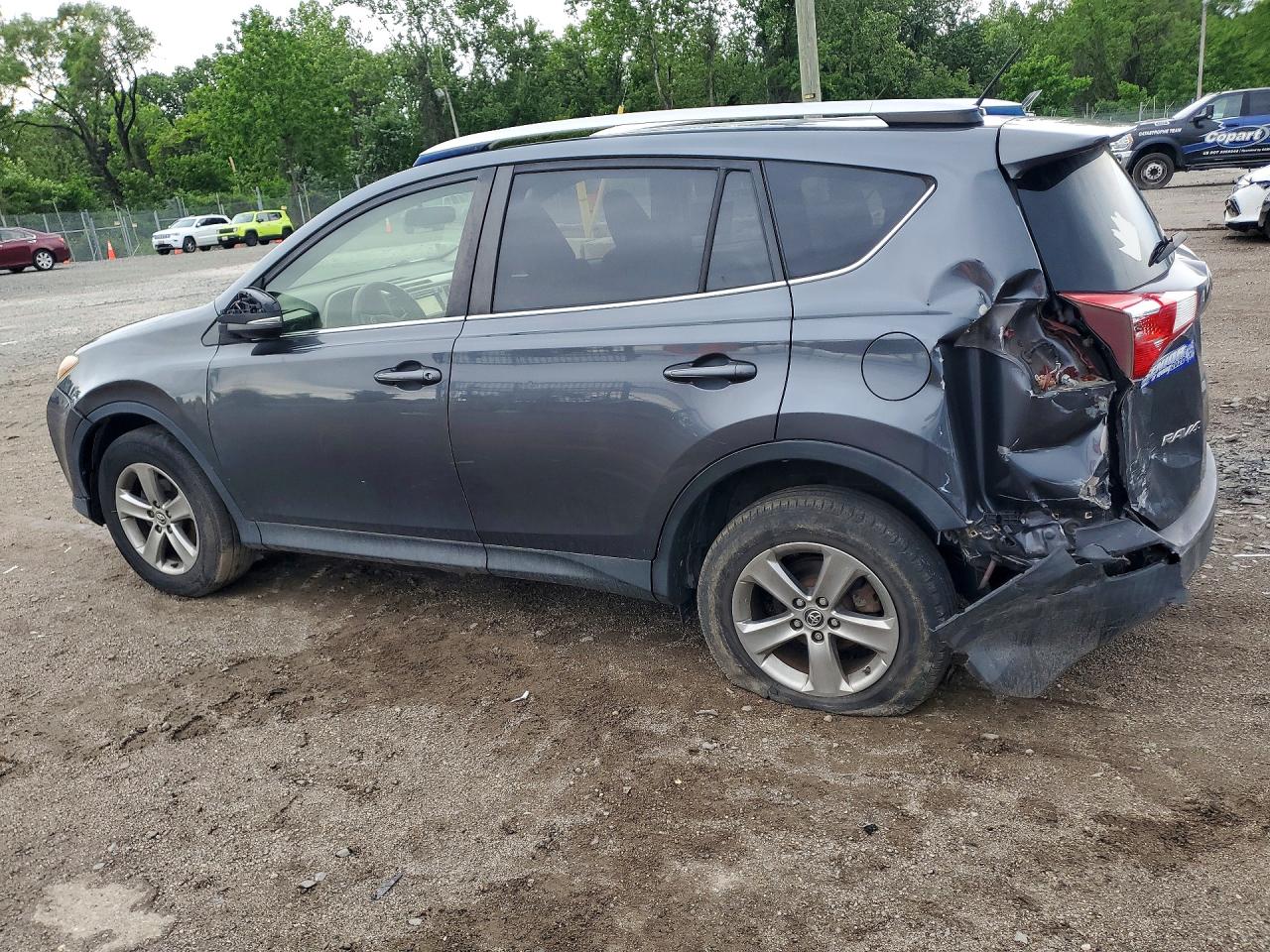 2015 Toyota Rav4 Xle Gray vin: JTMRFREV9FD155470