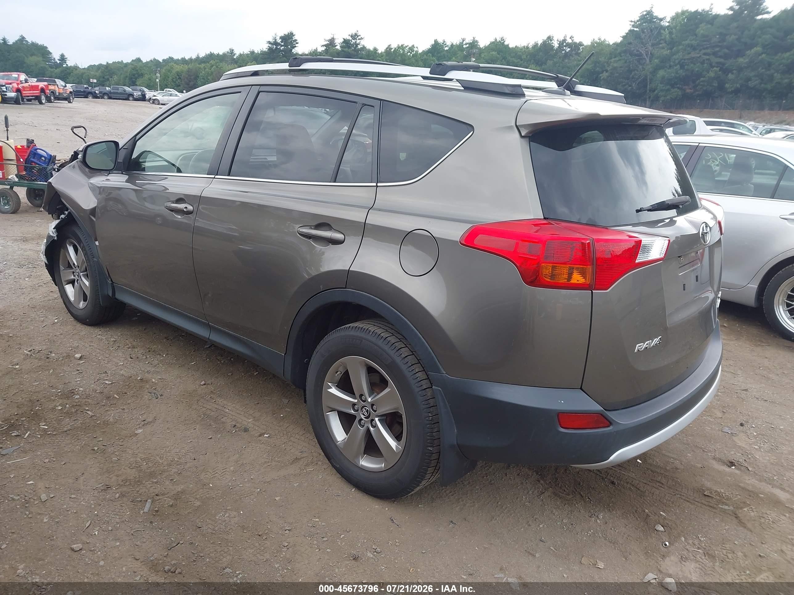 2015 Toyota Rav4 Xle Gray vin: JTMRFREV9FD157185