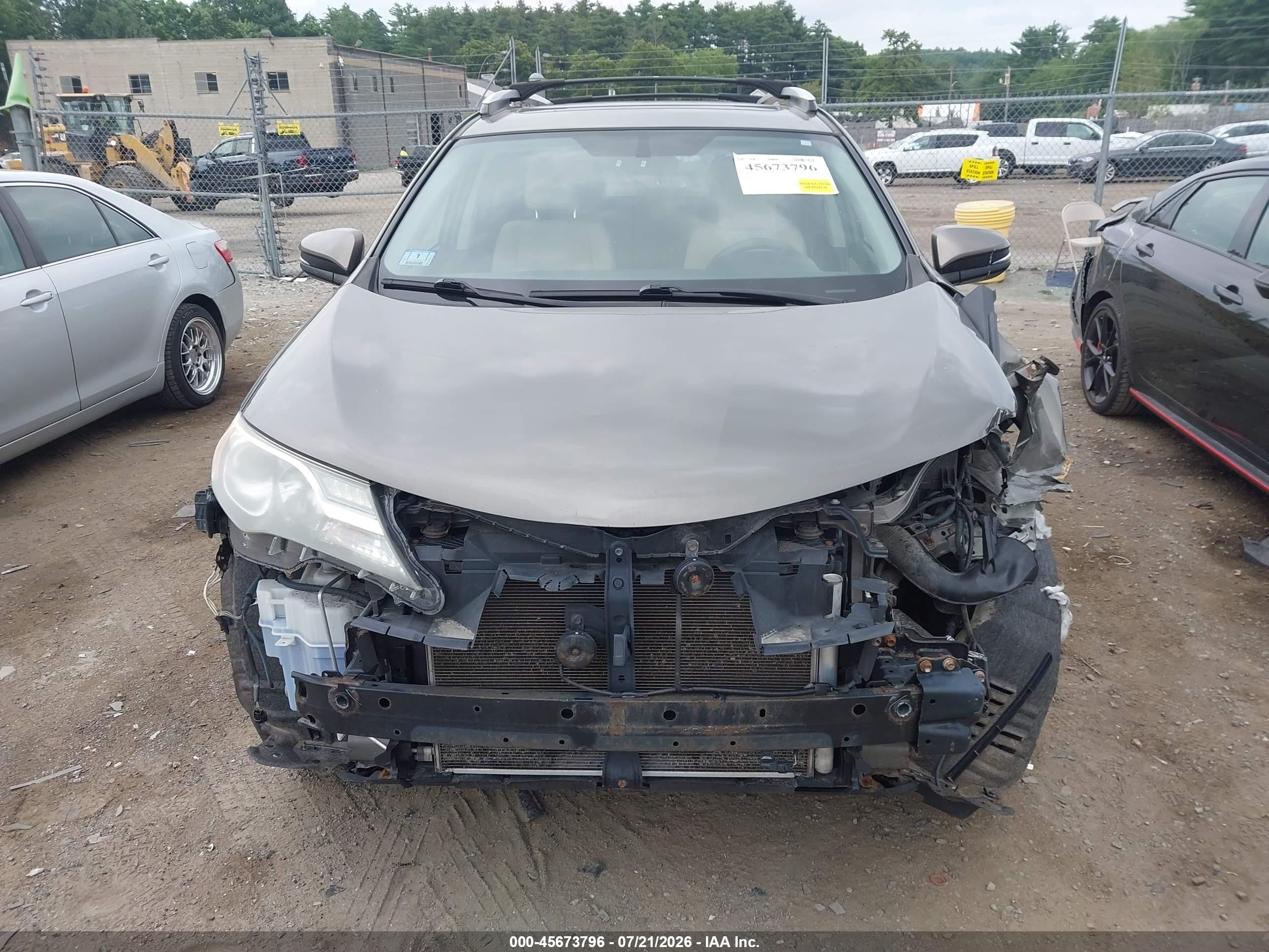 2015 Toyota Rav4 Xle Gray vin: JTMRFREV9FD157185