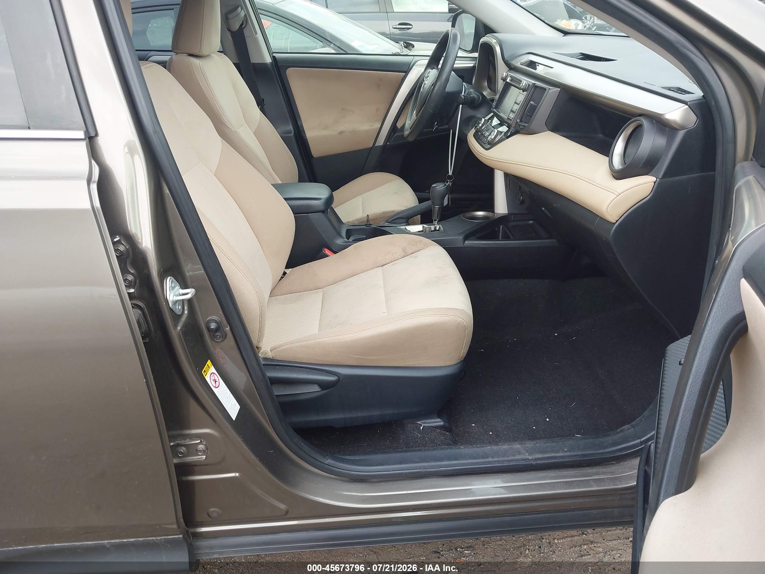 2015 Toyota Rav4 Xle Gray vin: JTMRFREV9FD157185