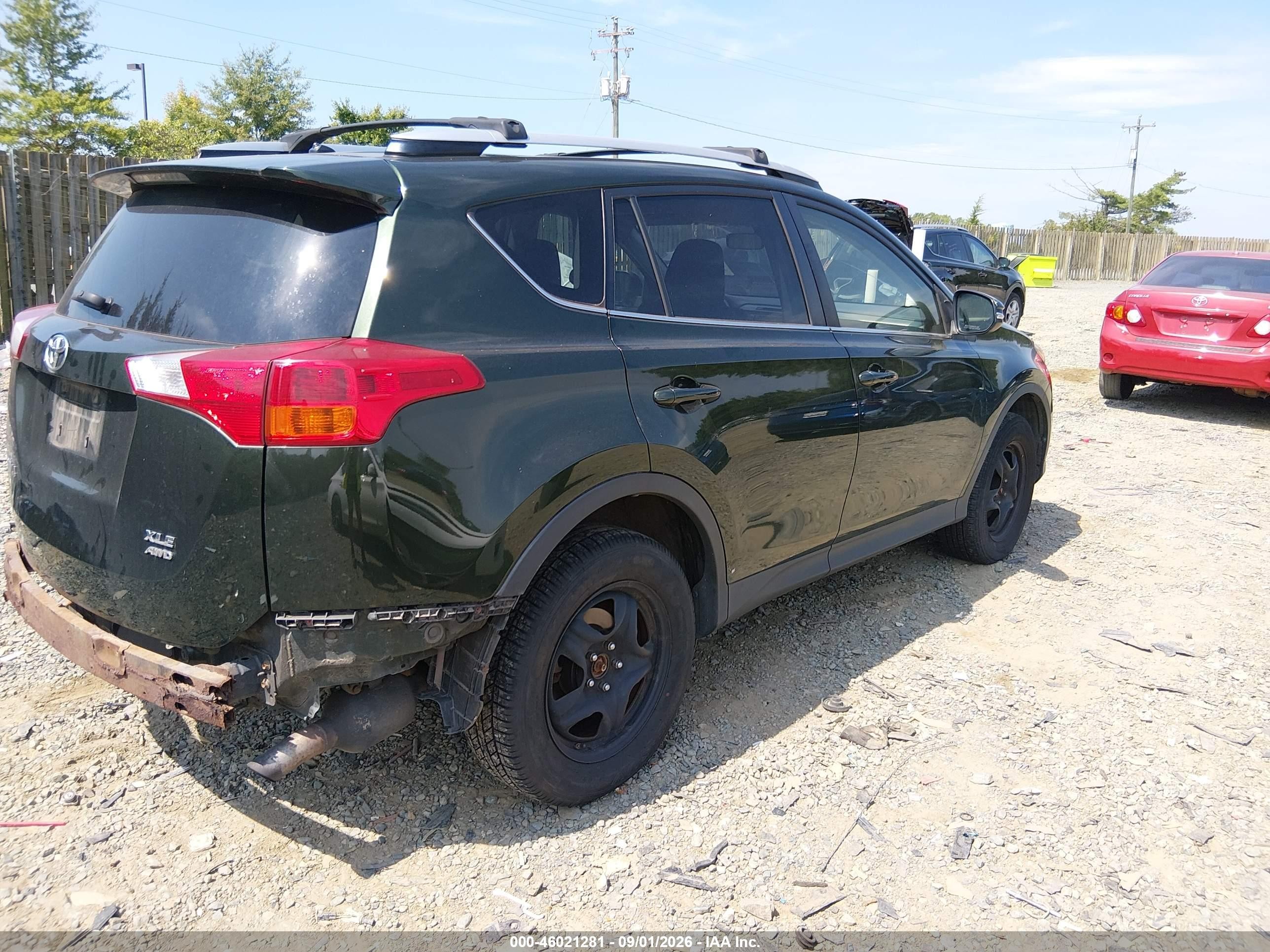 2013 Toyota Rav4 Xle Green vin: JTMRFREVXDD023394