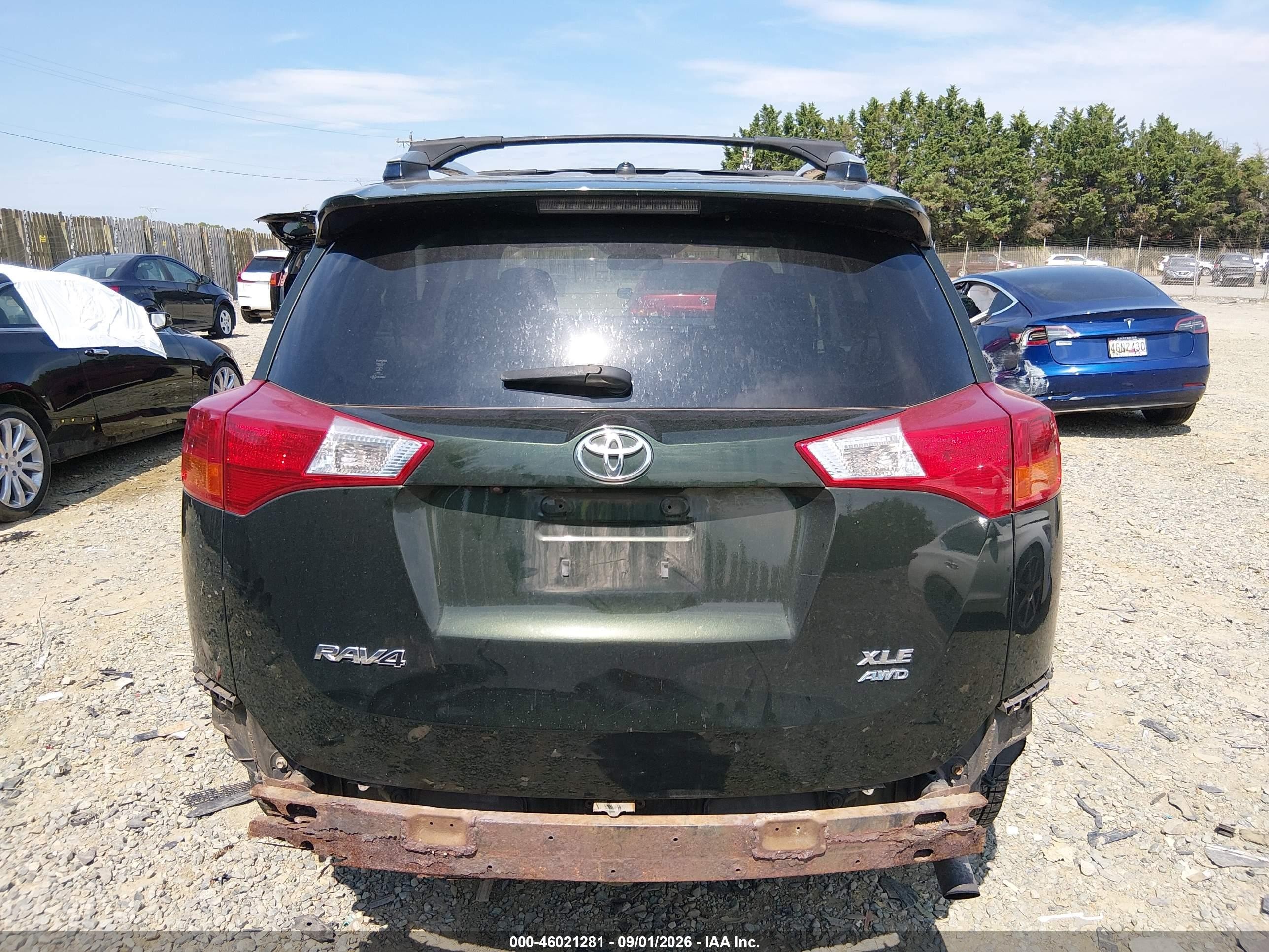 2013 Toyota Rav4 Xle Green vin: JTMRFREVXDD023394