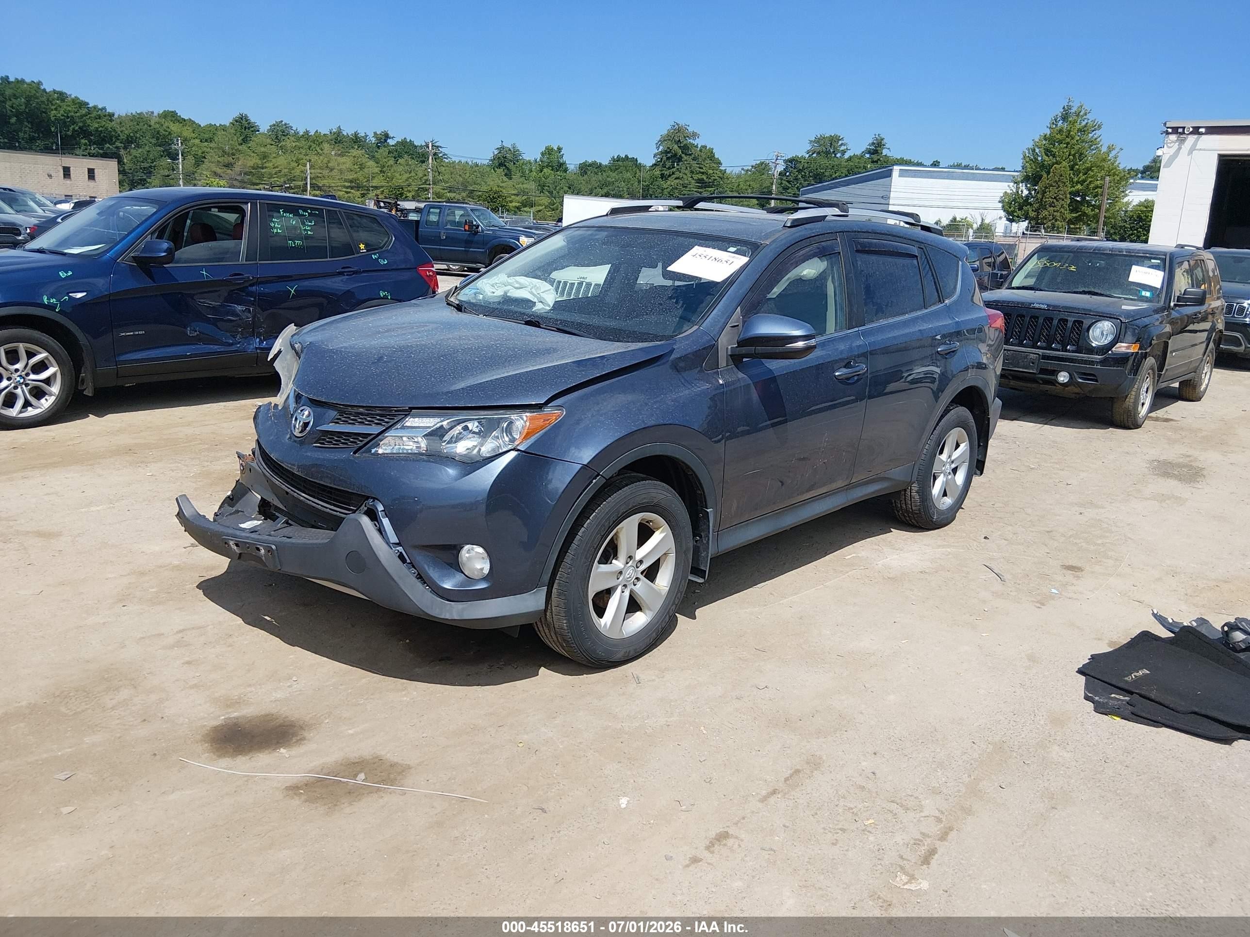 2013 Toyota Rav4 Xle Blue vin: JTMRFREVXDD038235