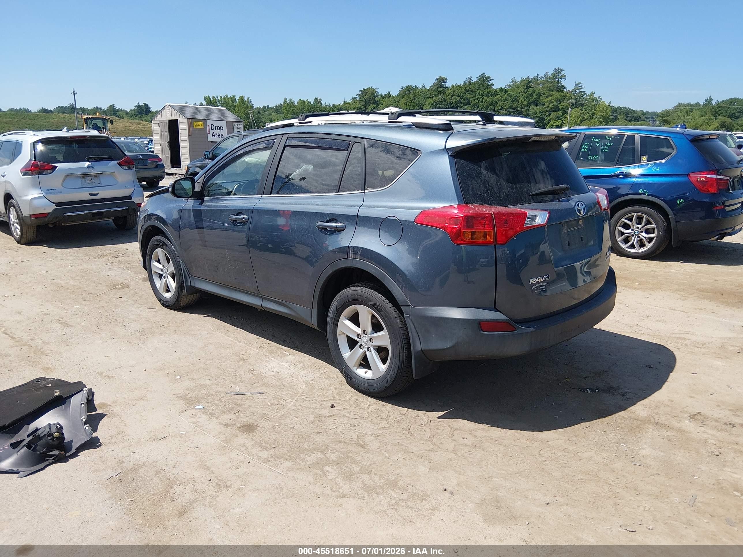 2013 Toyota Rav4 Xle Blue vin: JTMRFREVXDD038235
